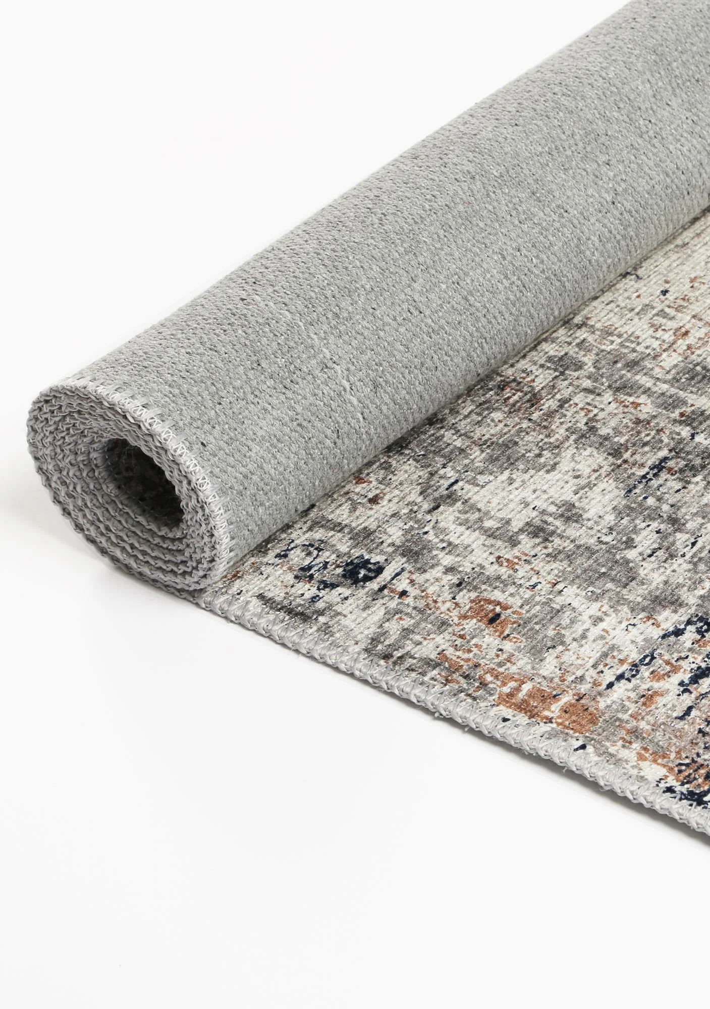 Abstract Echo Blue Grey Washable Rug - VITAL 1693-02 - Image 5