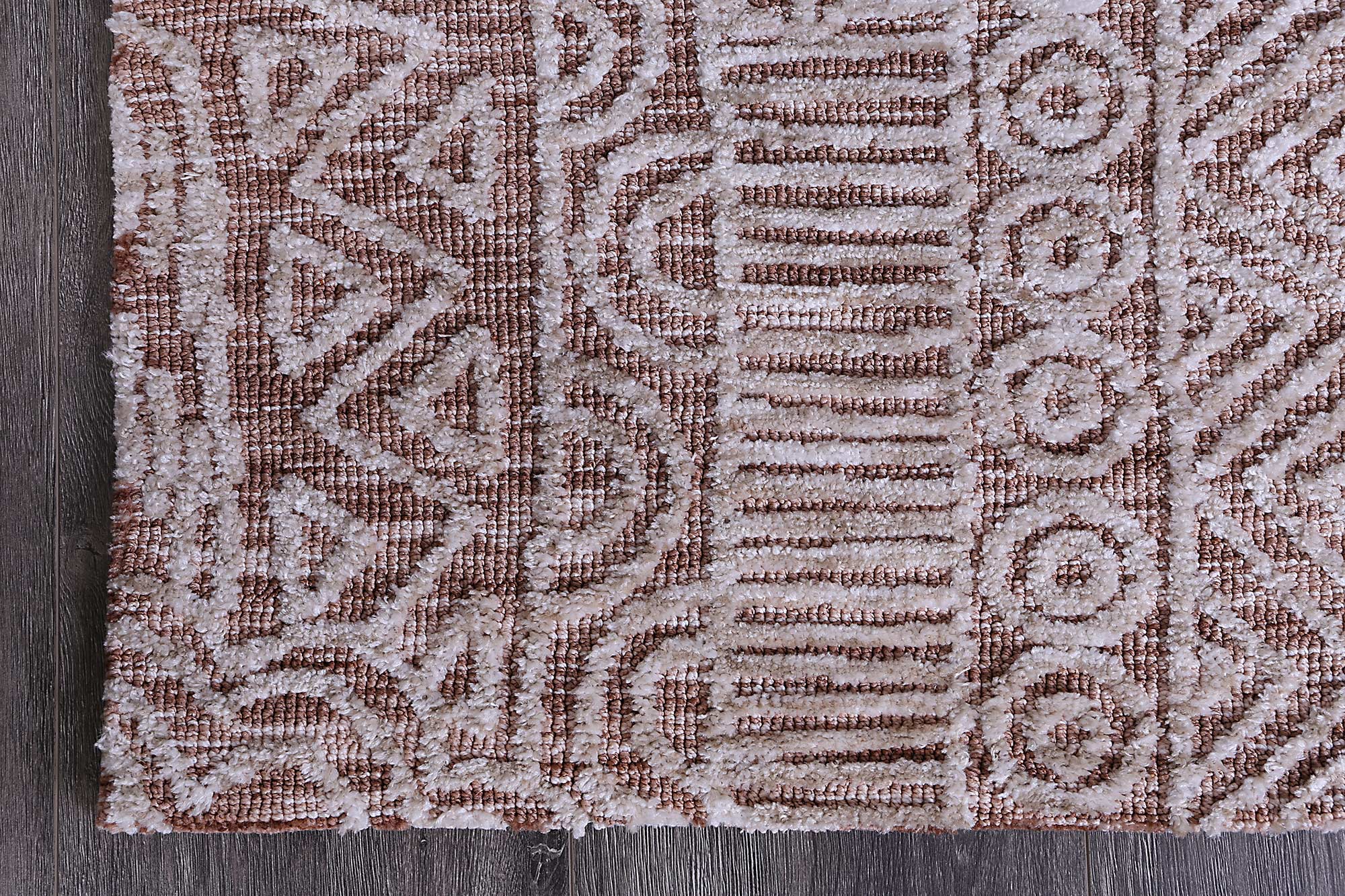 Alayah Flower Contemporary Rust Rug - Image 6
