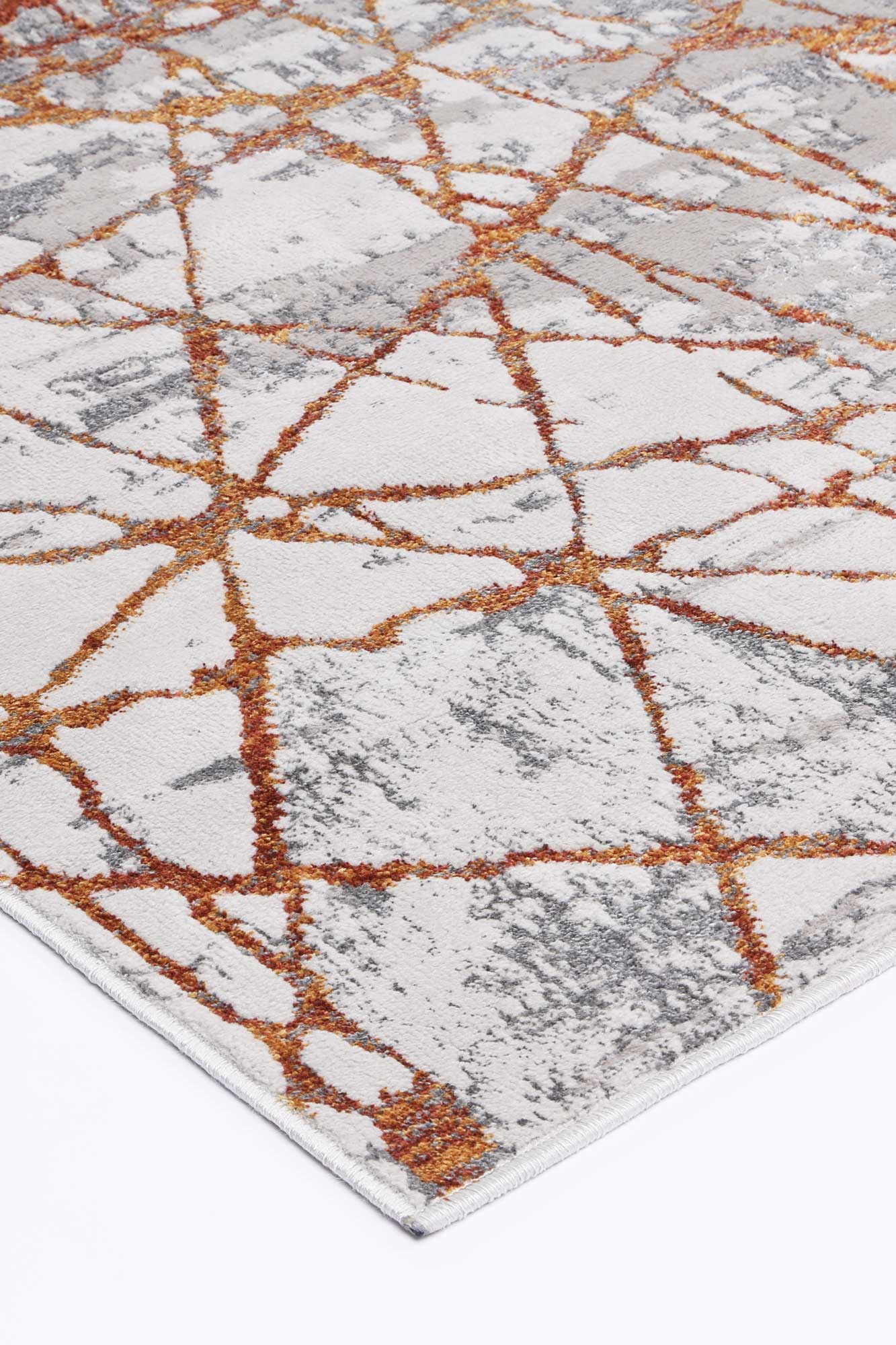 Almada Calvin Geometric Rust Rug - Image 5