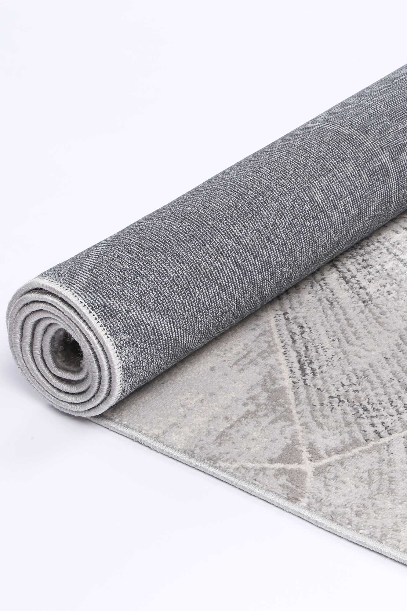 Almada Mosaic Geometric Grey Rug - Image 4