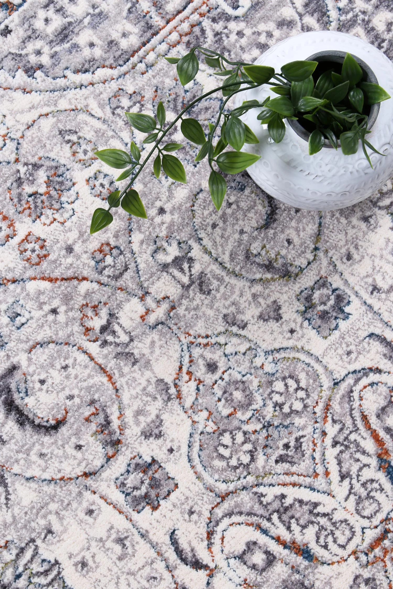 Almeras Traditional Medallion Grey Multi Rug - Image 5