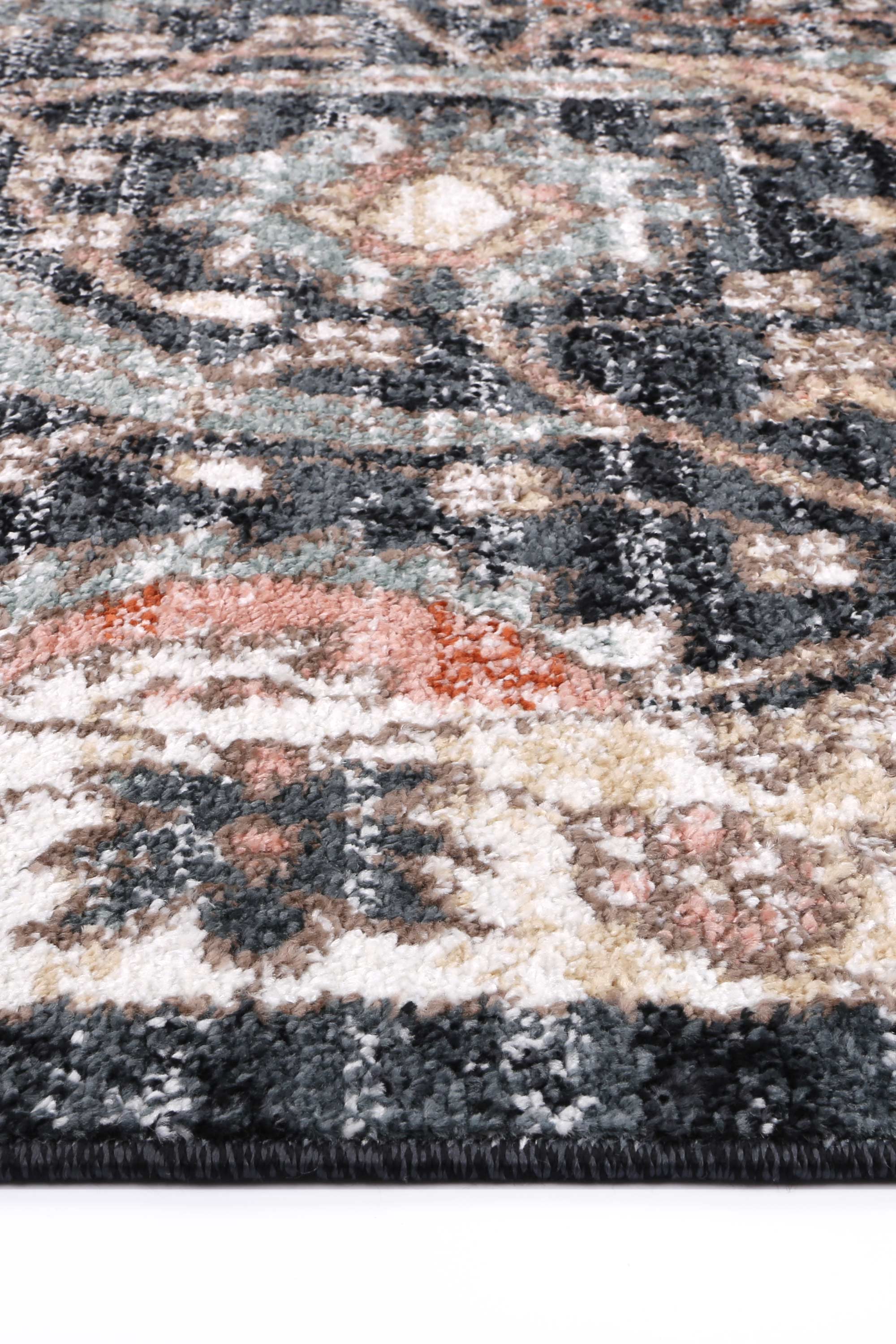 Anatolia Luwiya Traditional Charcoal & Cream Rug - Image 3