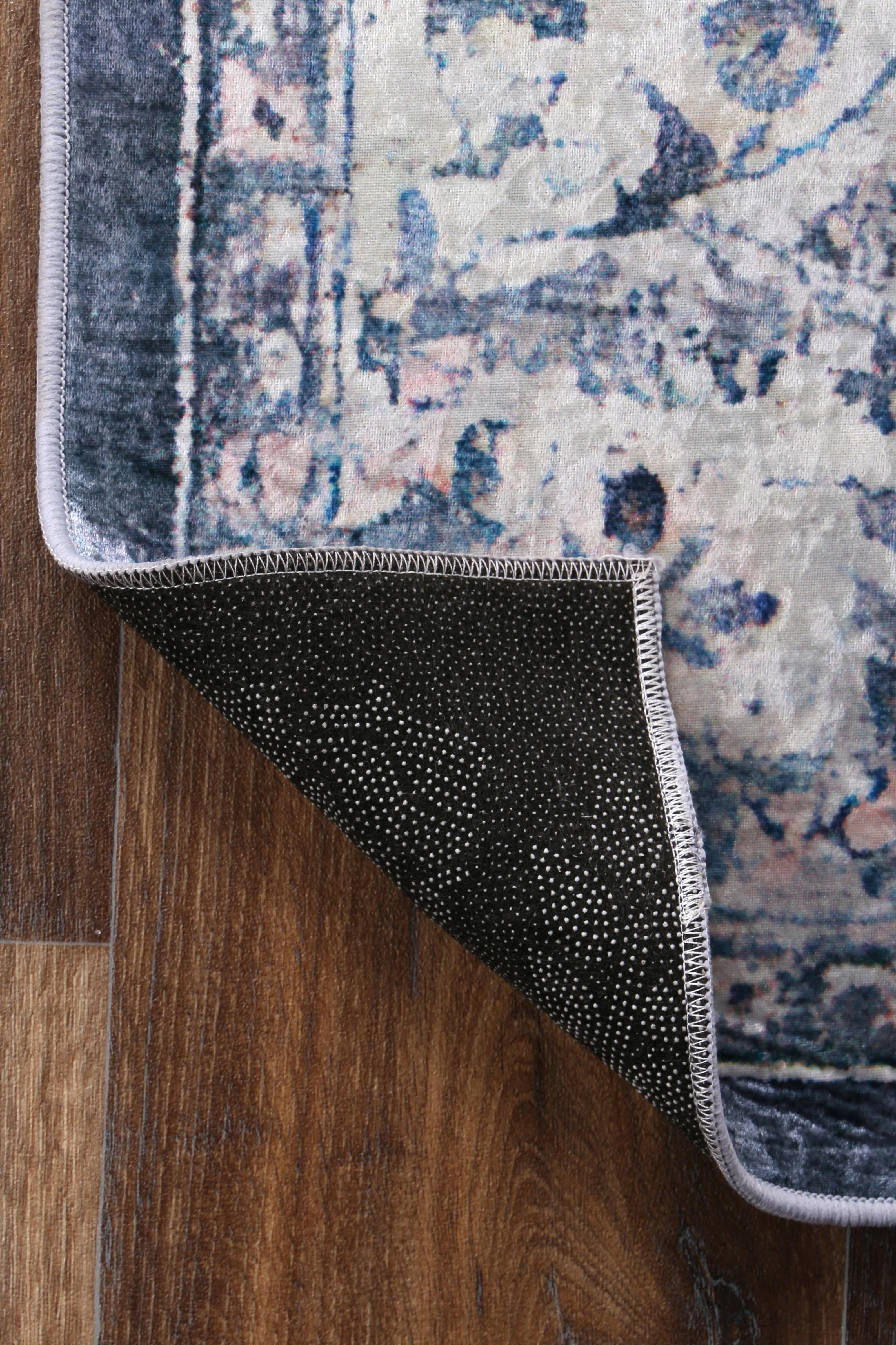 Angelic Navy Medallion Non-Slip Rug - Image 8