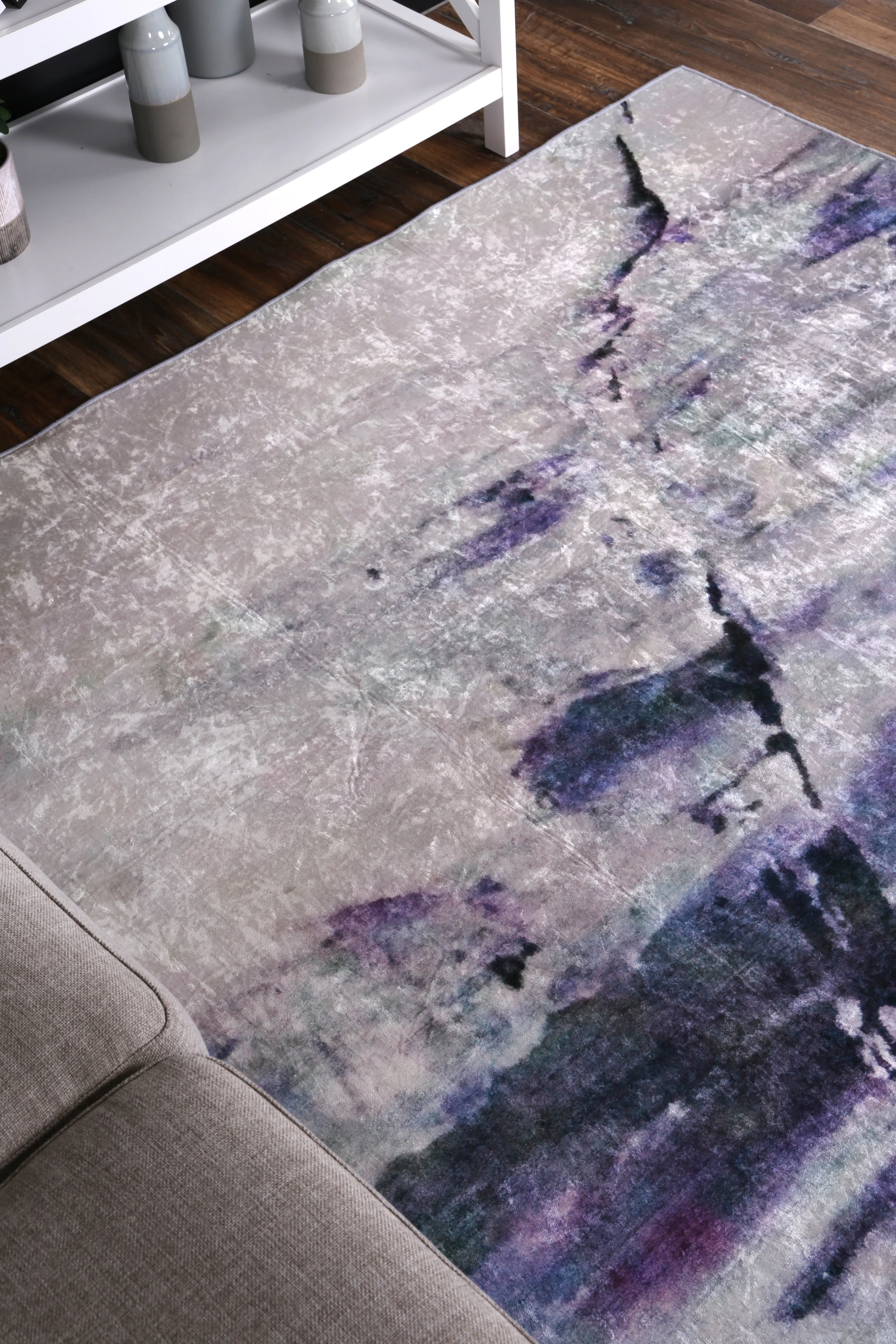 Angelic Multi Watercolour Pastel Non-Slip Rug - Image 6