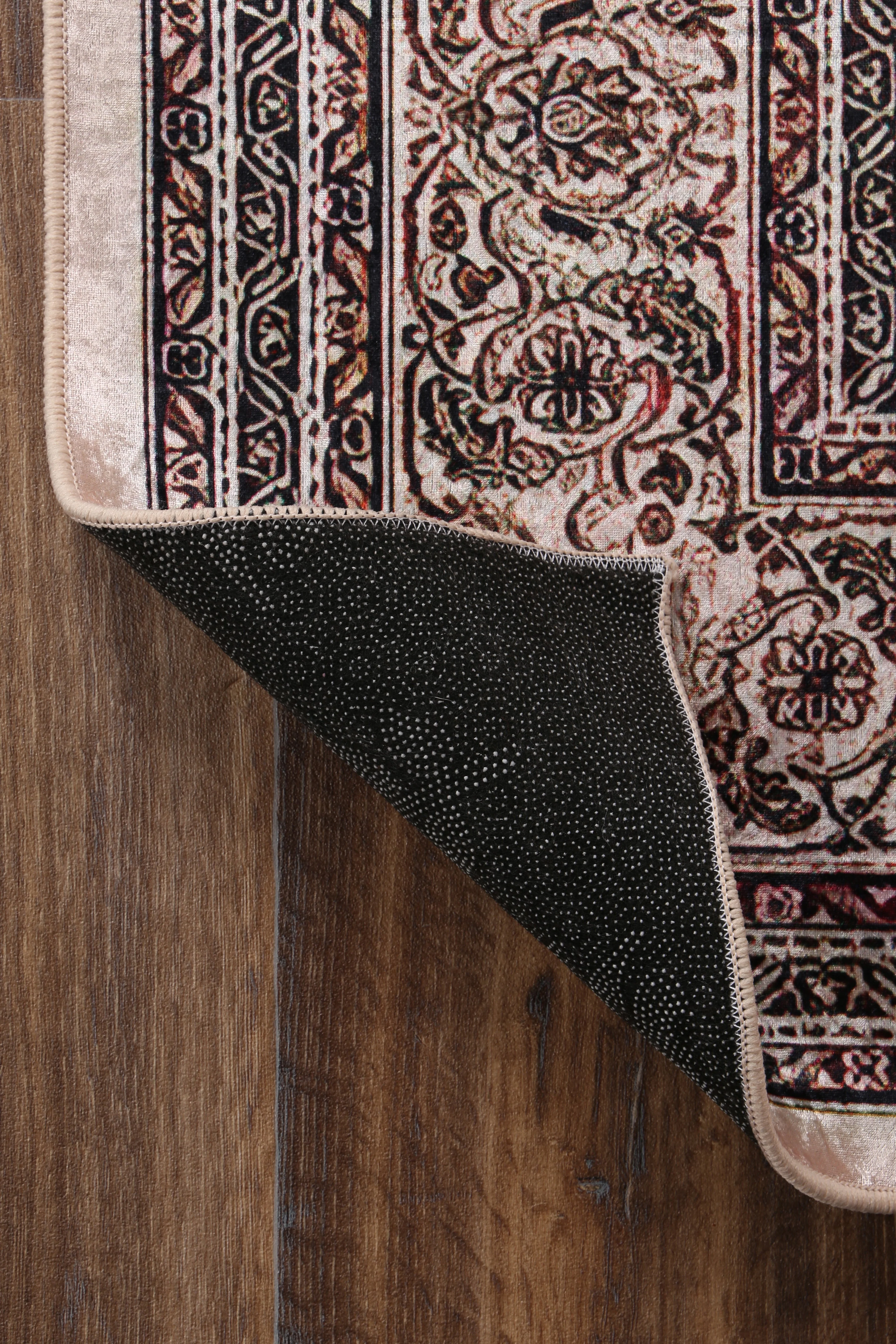 Angelic Medallion Red Non-Slip Rug - Image 7