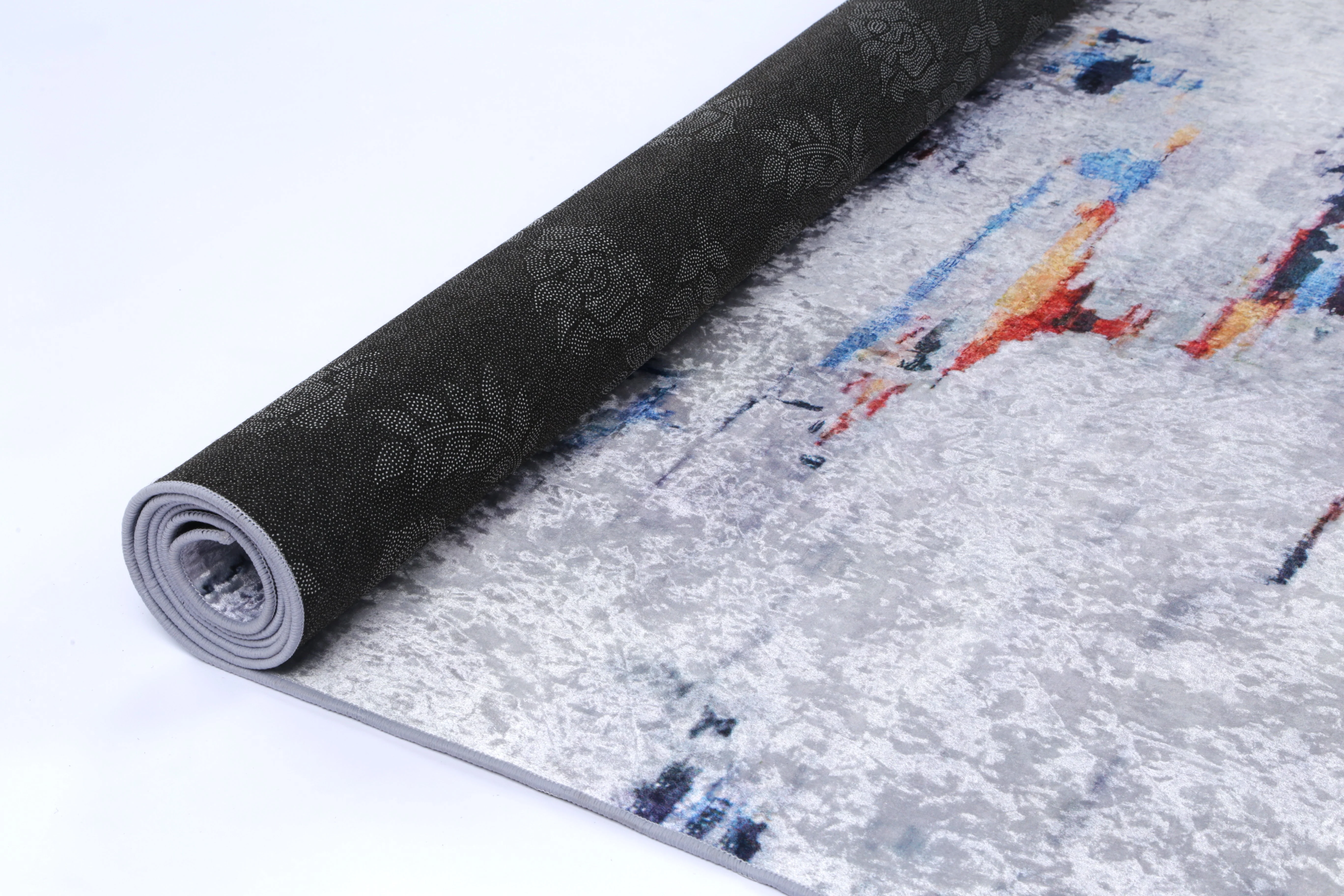 Angelic Painting Grey Multi Non-Slip Rug - Image 4