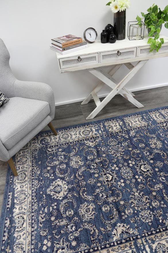 Arya Ziegler Distressed Navy Rug - Image 7