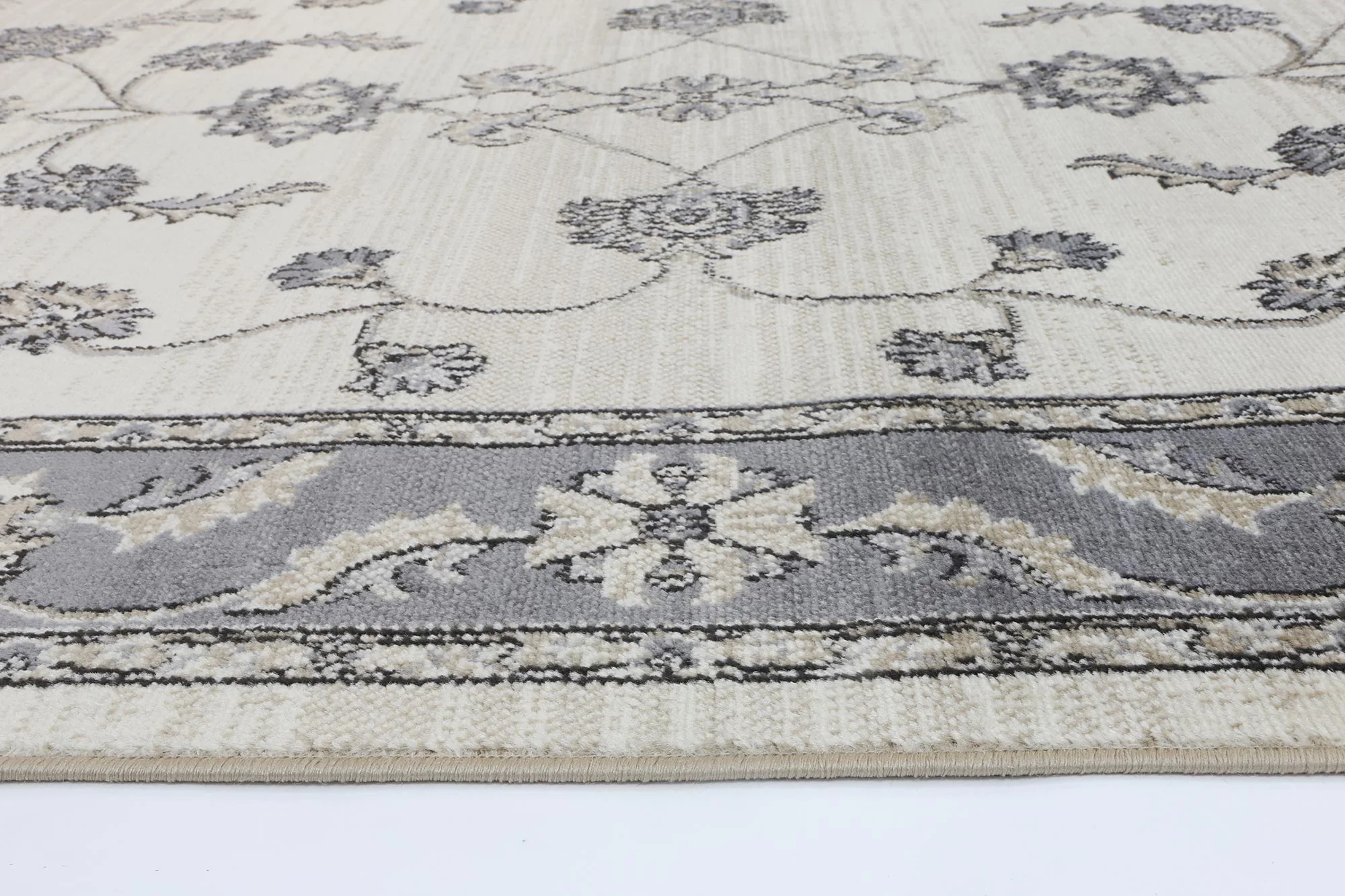 Old World Nabta Traditional Cream & Grey Rug - Image 3