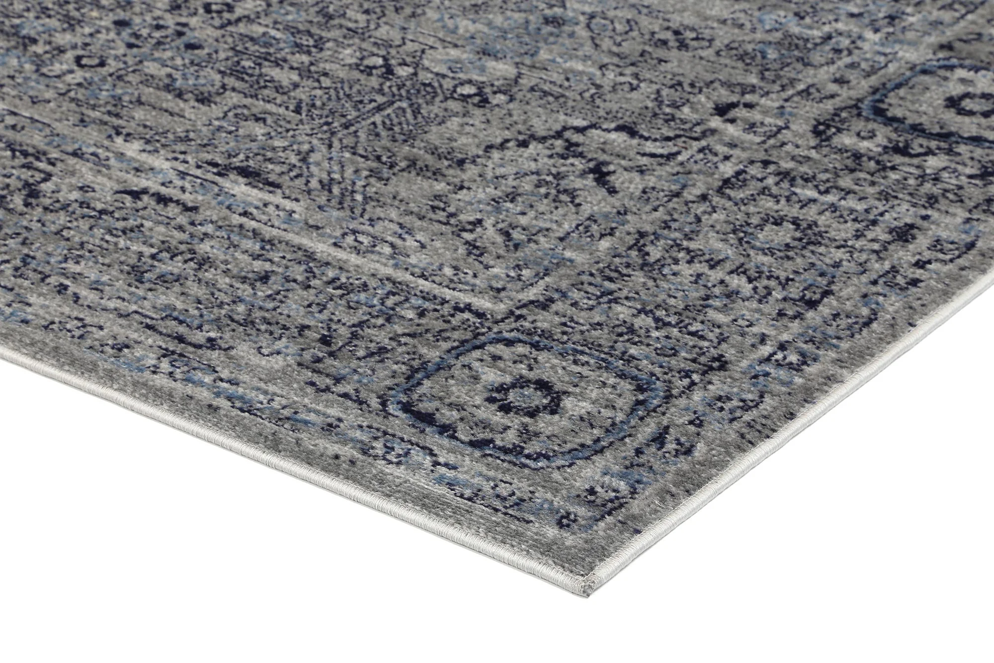 Old World Moche Traditional Grey Rug - Image 4