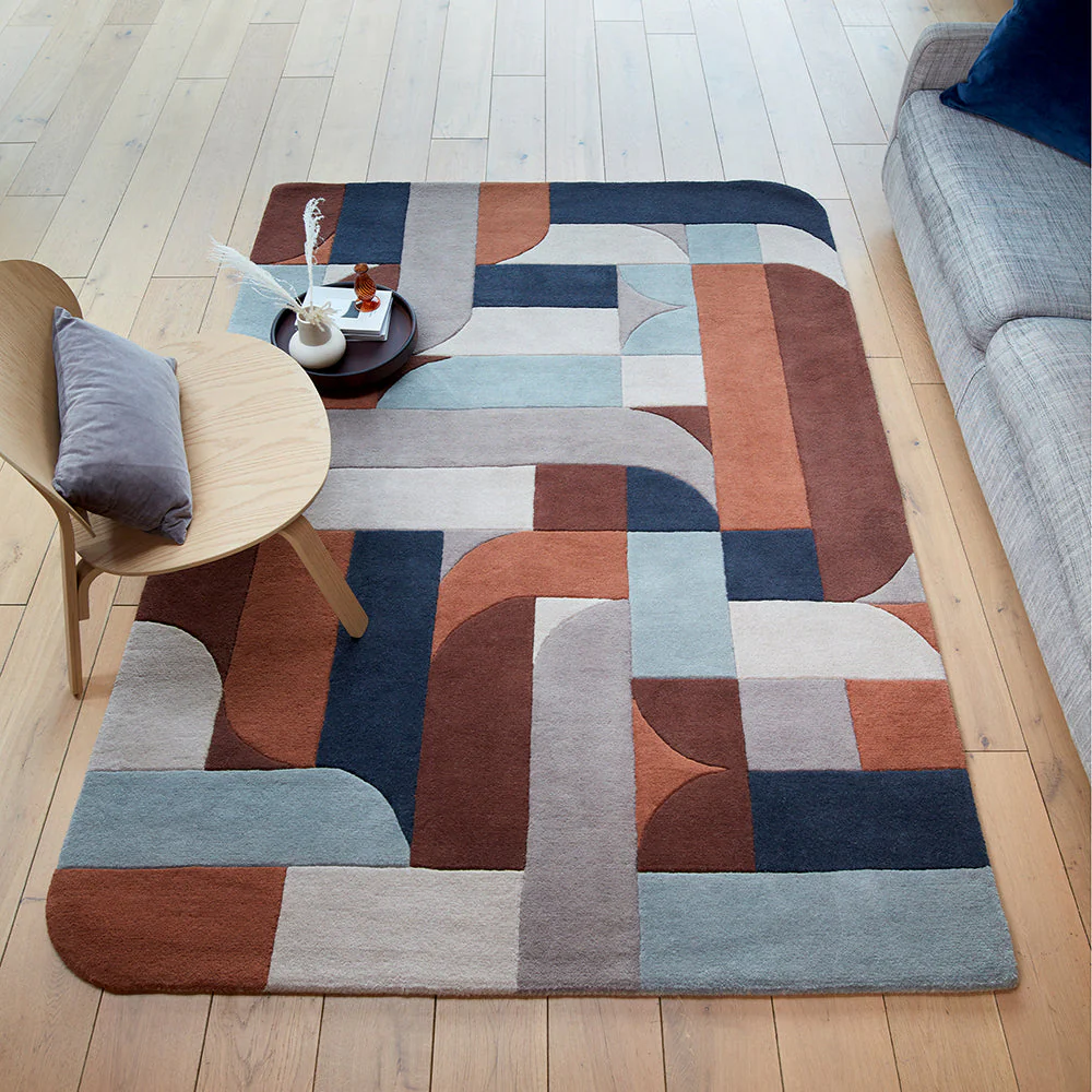 Asiatic Klotski Terracotta Rug - Image 2
