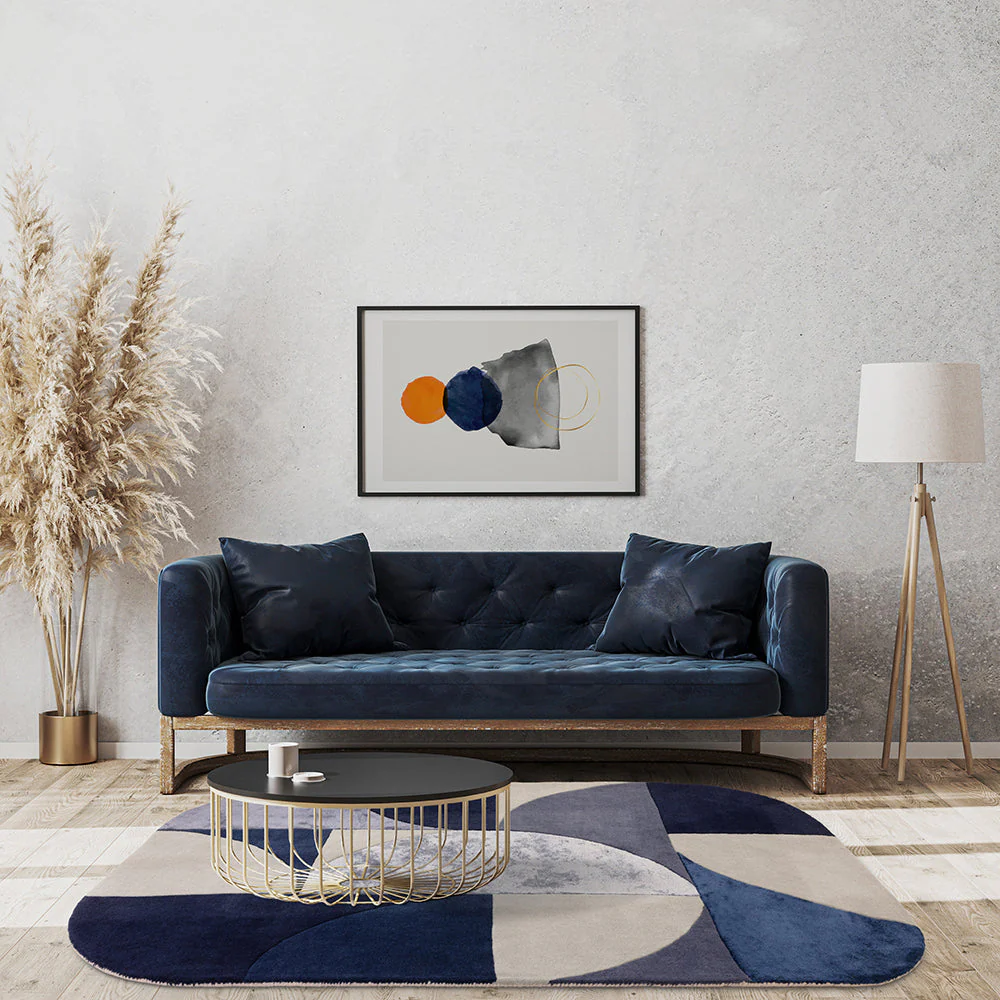 Asiatic Oval Indigo Rug - Image 2