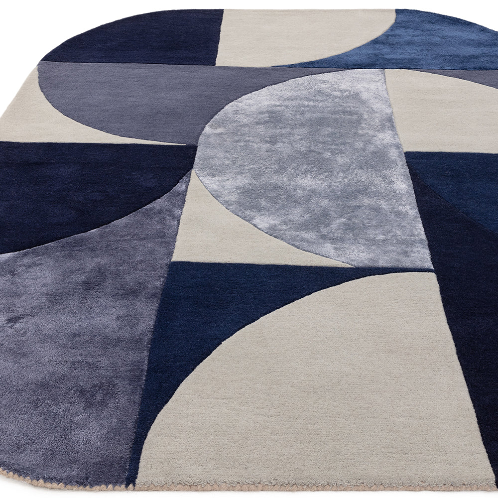Asiatic Oval Indigo Rug - Image 3