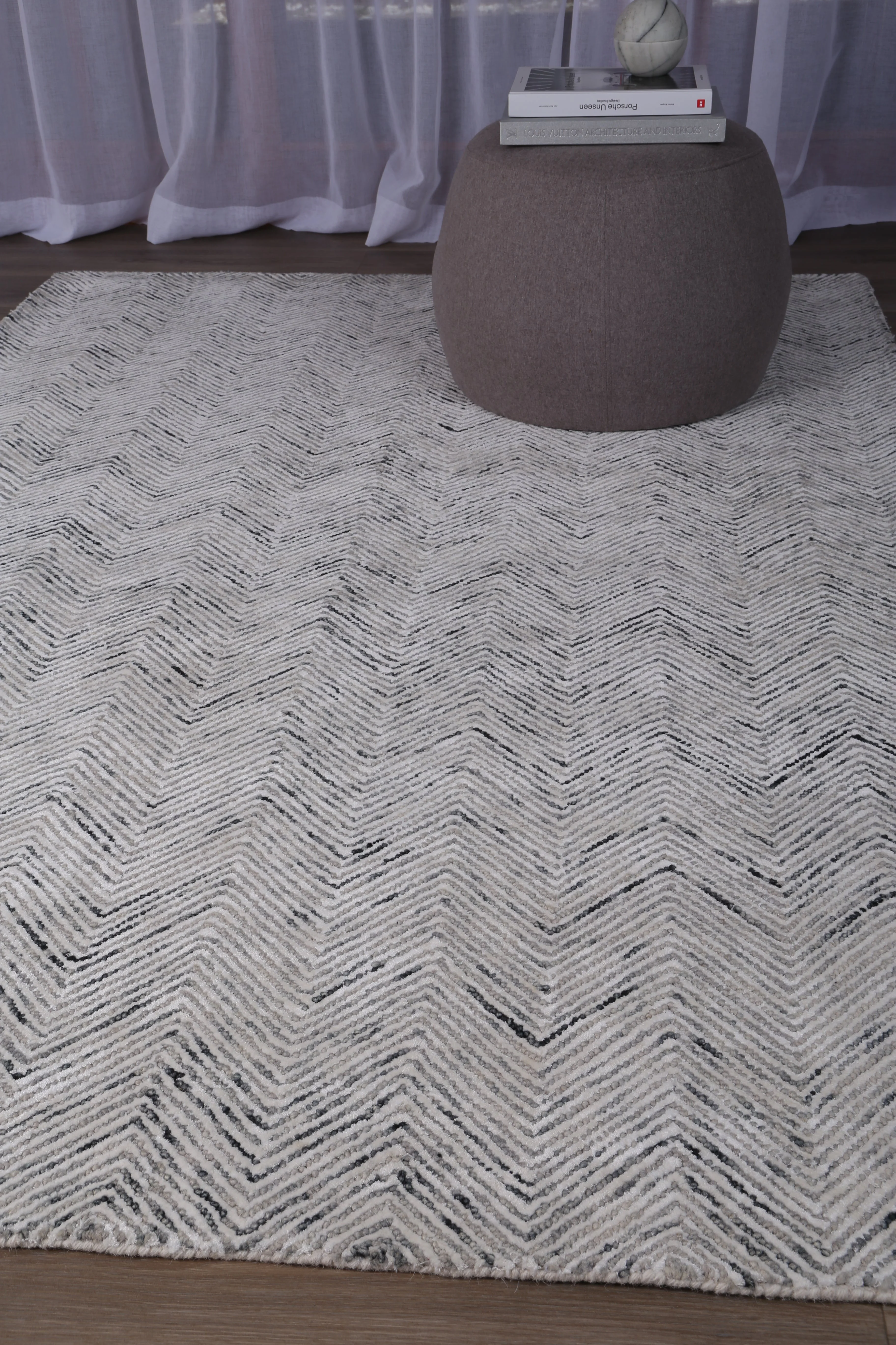 Astrid Unique Herringbone in Grey Rug - Image 7