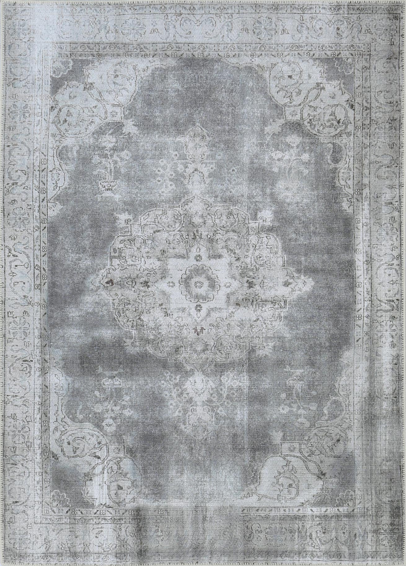 Babylon Isin Light Grey Washable Rug - Image 3