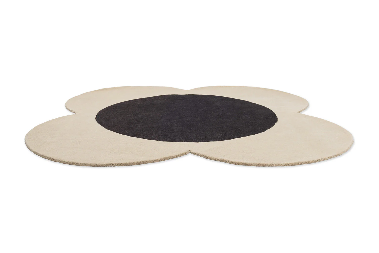 Orla Kiely Flower Spot Ecru/Black 158409 Rug - Image 3