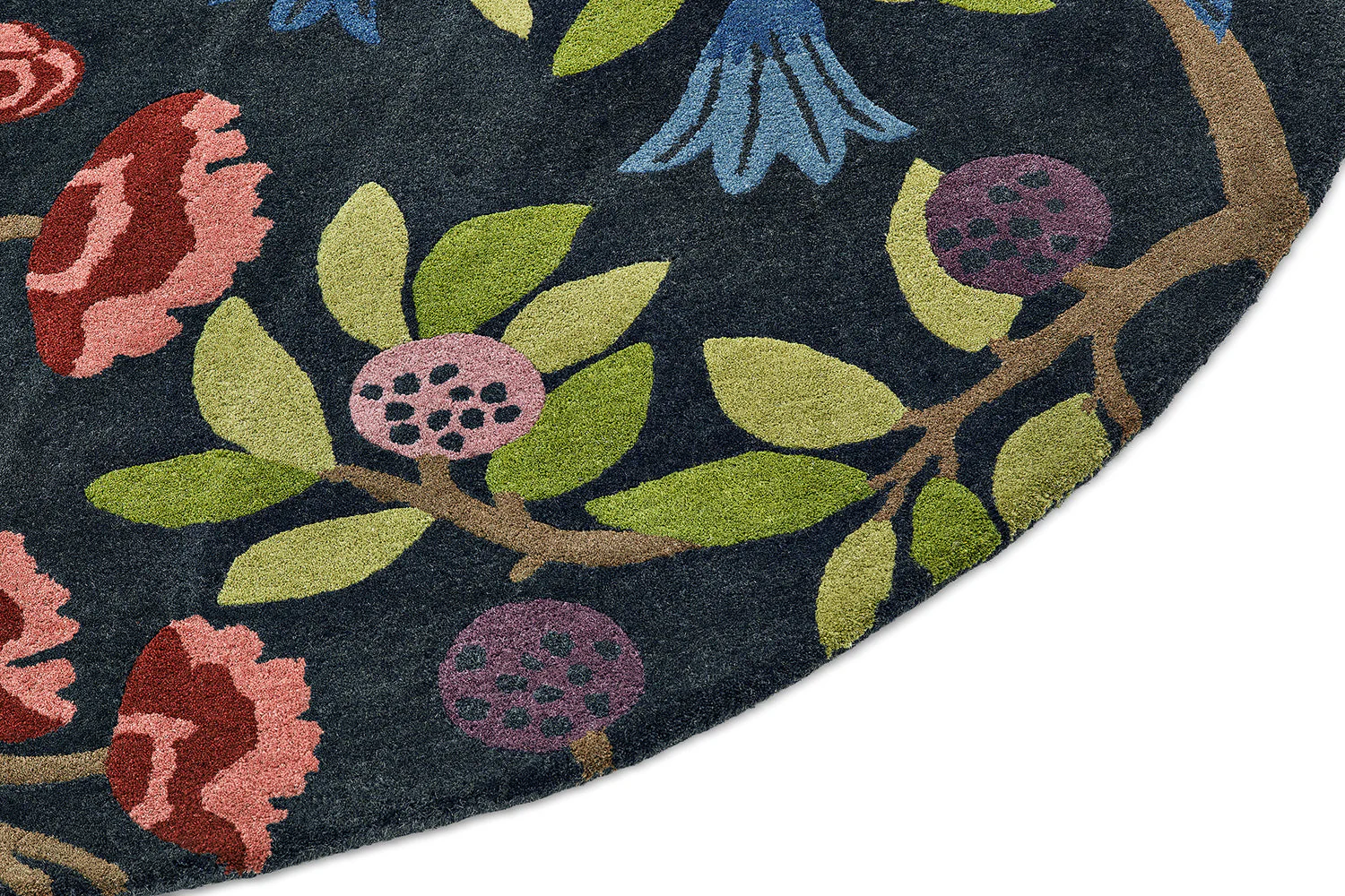 Sanderson Foraging Indigo Round 146618 Rug - Image 7