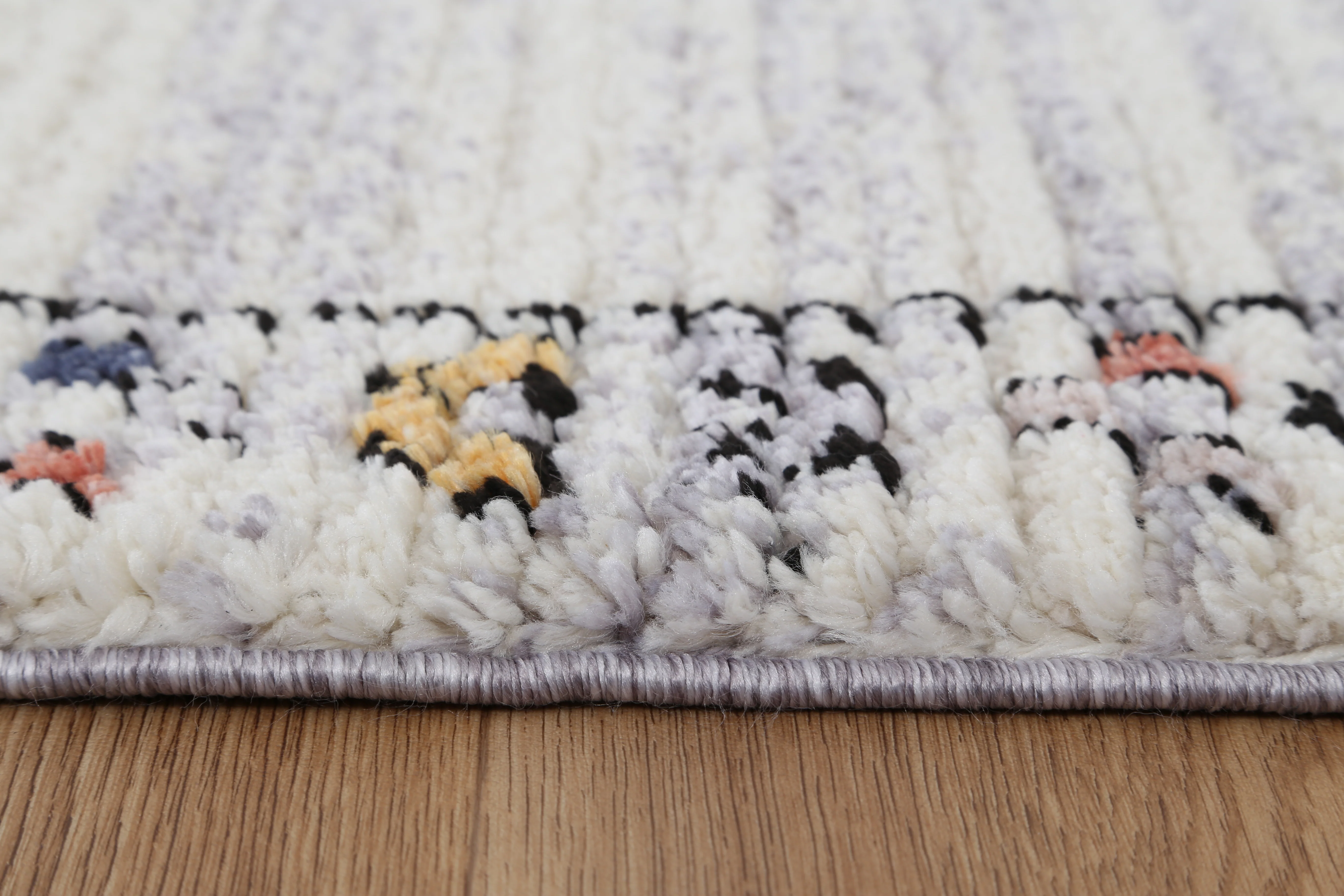 Boho Moroccan Tribal Border Multi Rug - Image 6