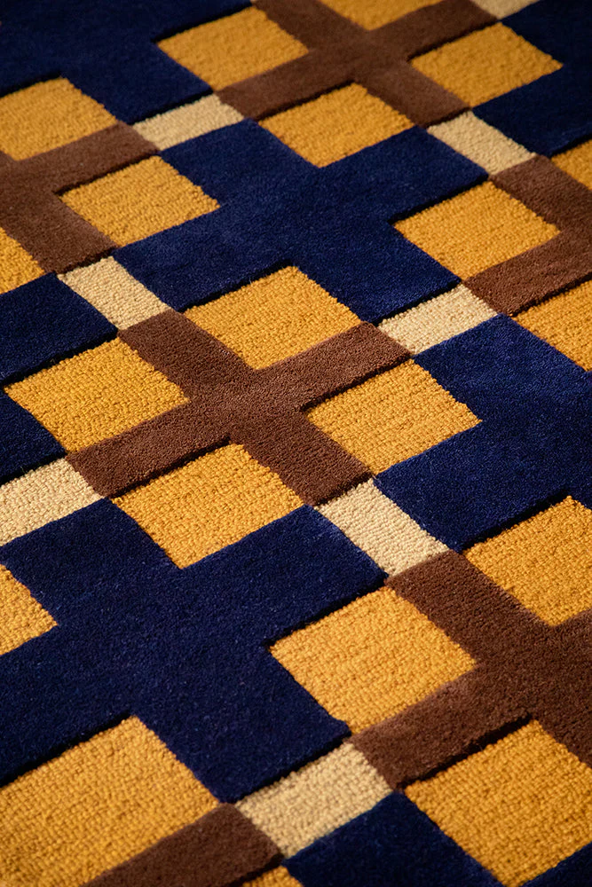 Brink & Campman 097806 Decor Milano Golden & Blue Rug - Image 4