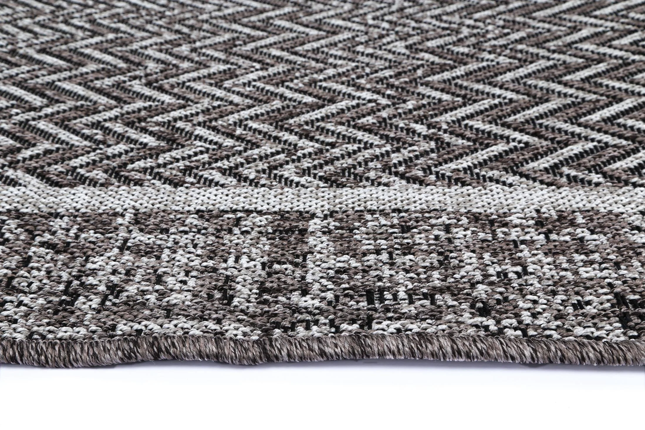 Capri Black Natural Boarder Rug - Image 3