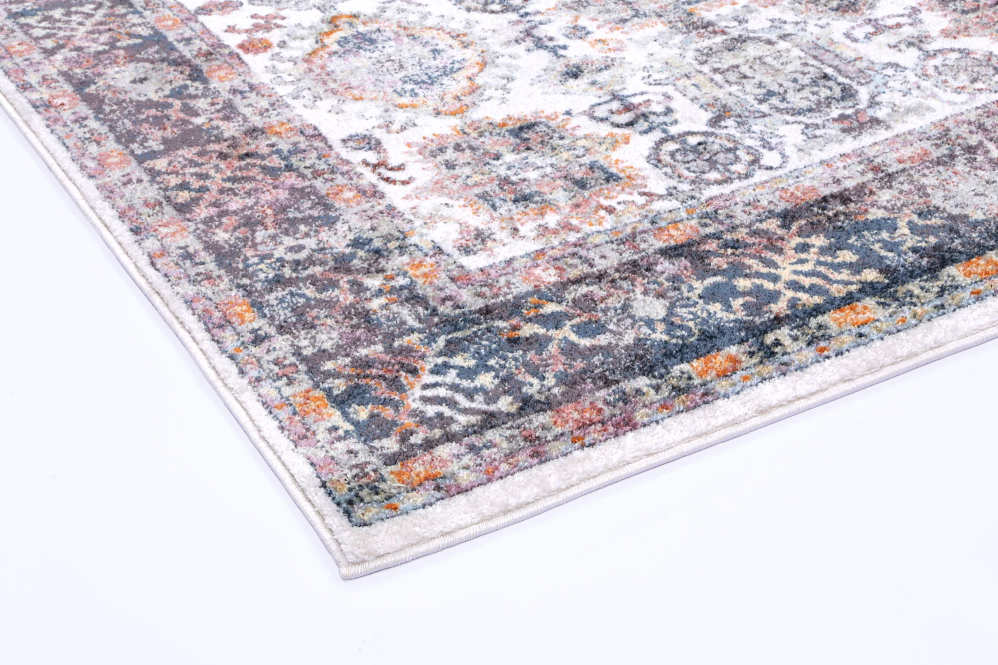 Carlyle Boarder Distressed Vintage Cream Rug - Image 5