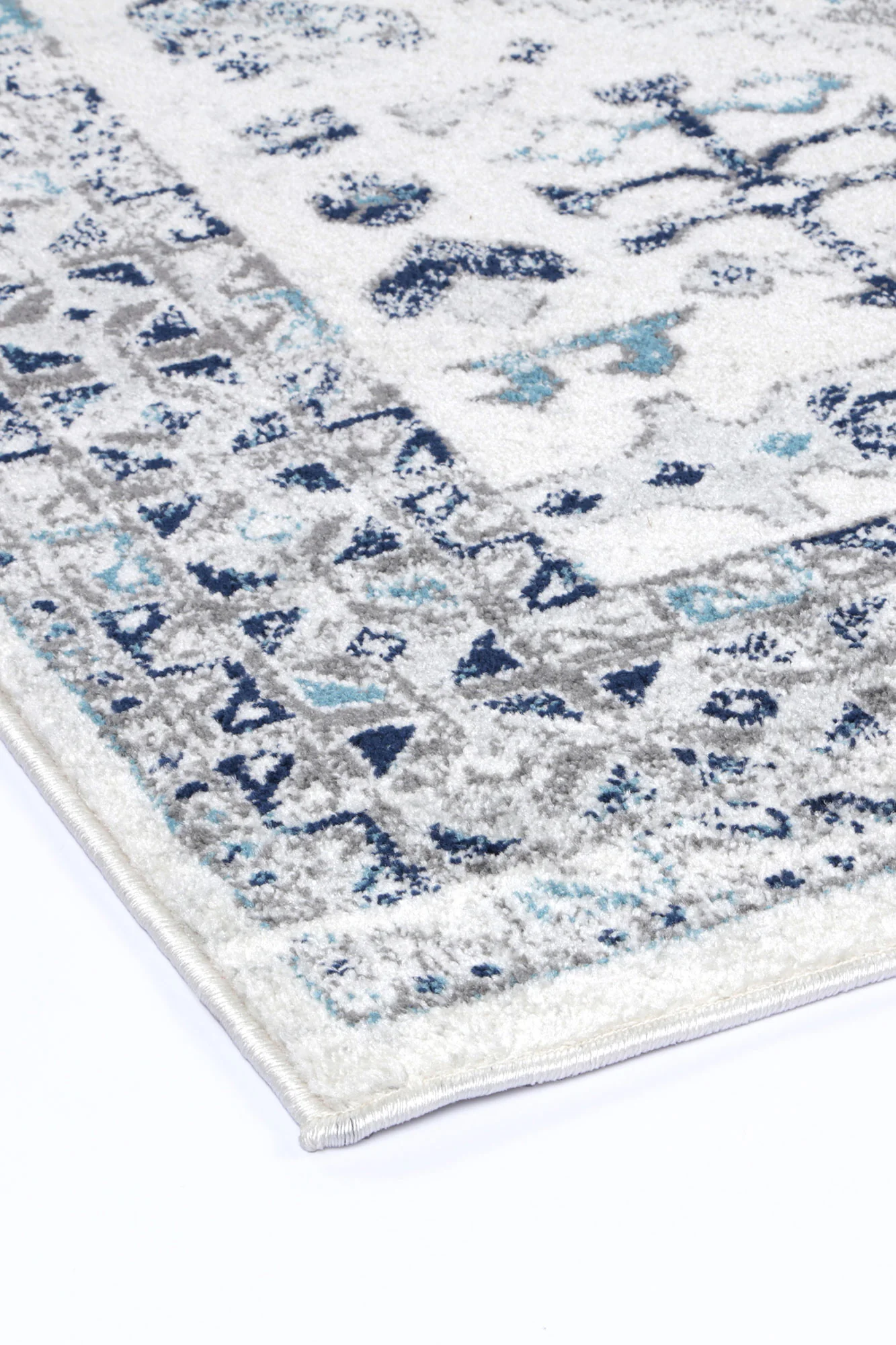 Celts Traditional Cream & Blue Rug - Image 4