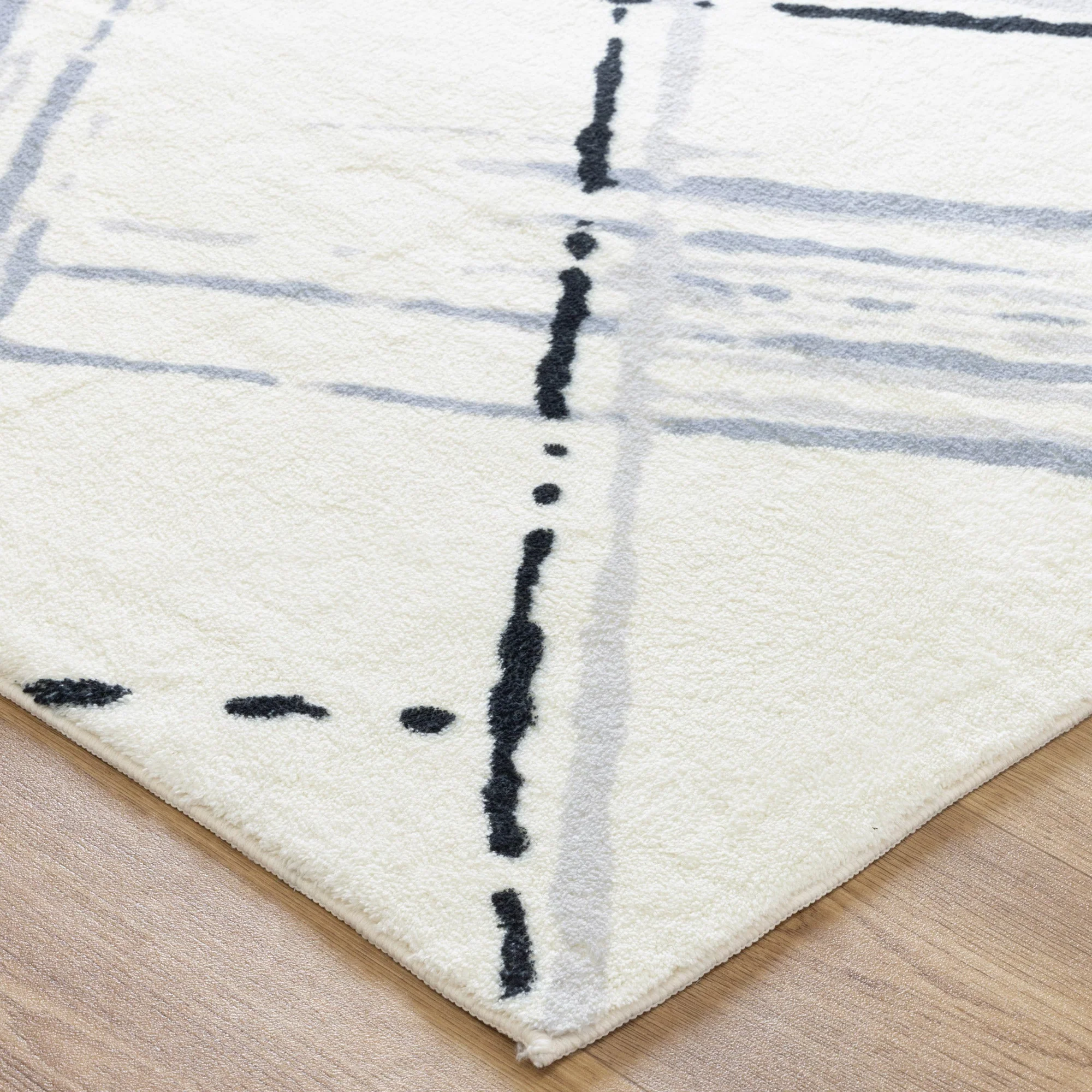 Cloud Modern Neutral Geo in Blue Rug - Image 3