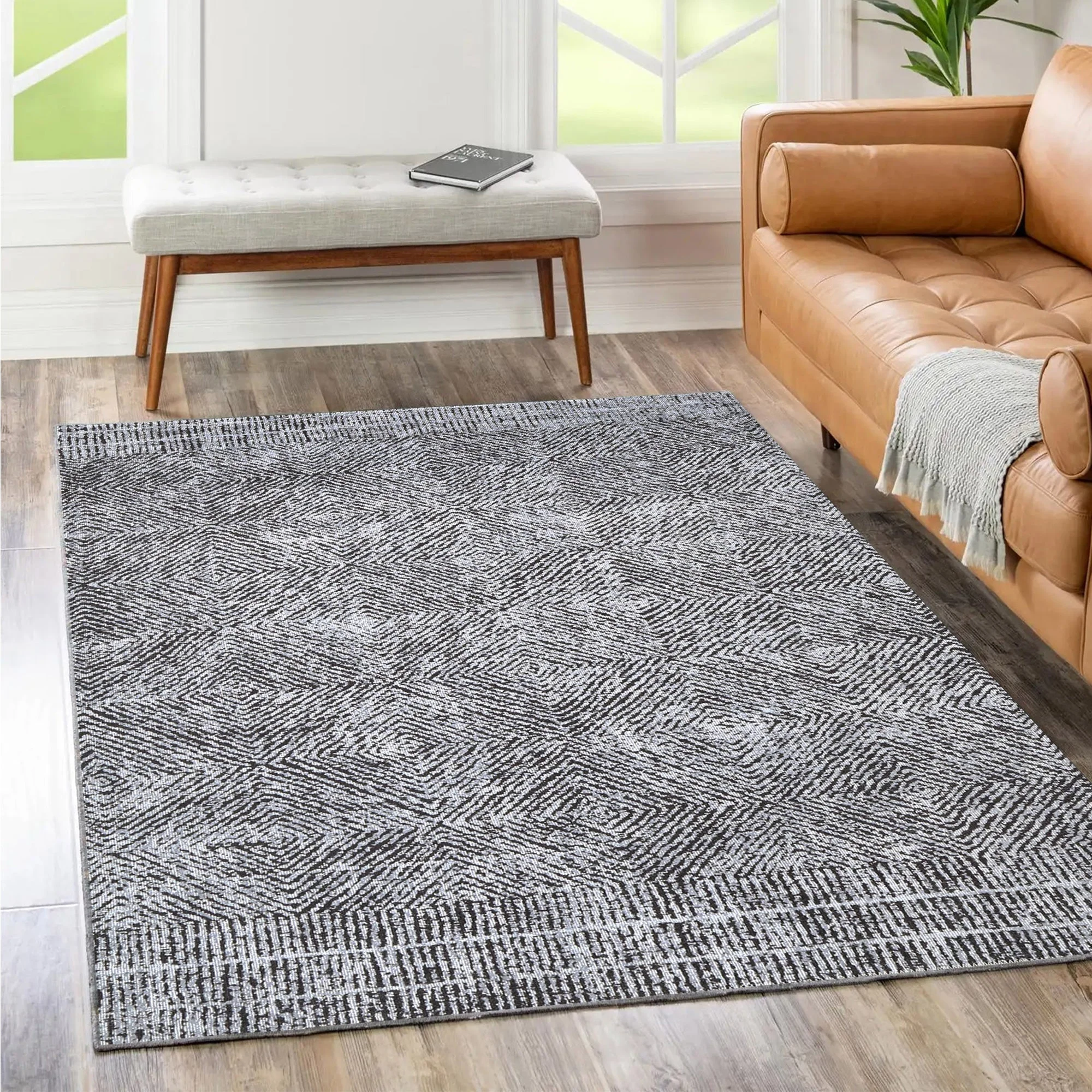 Contemporary Lauro Grey Rug - VITAL 3081-00 - Image 5