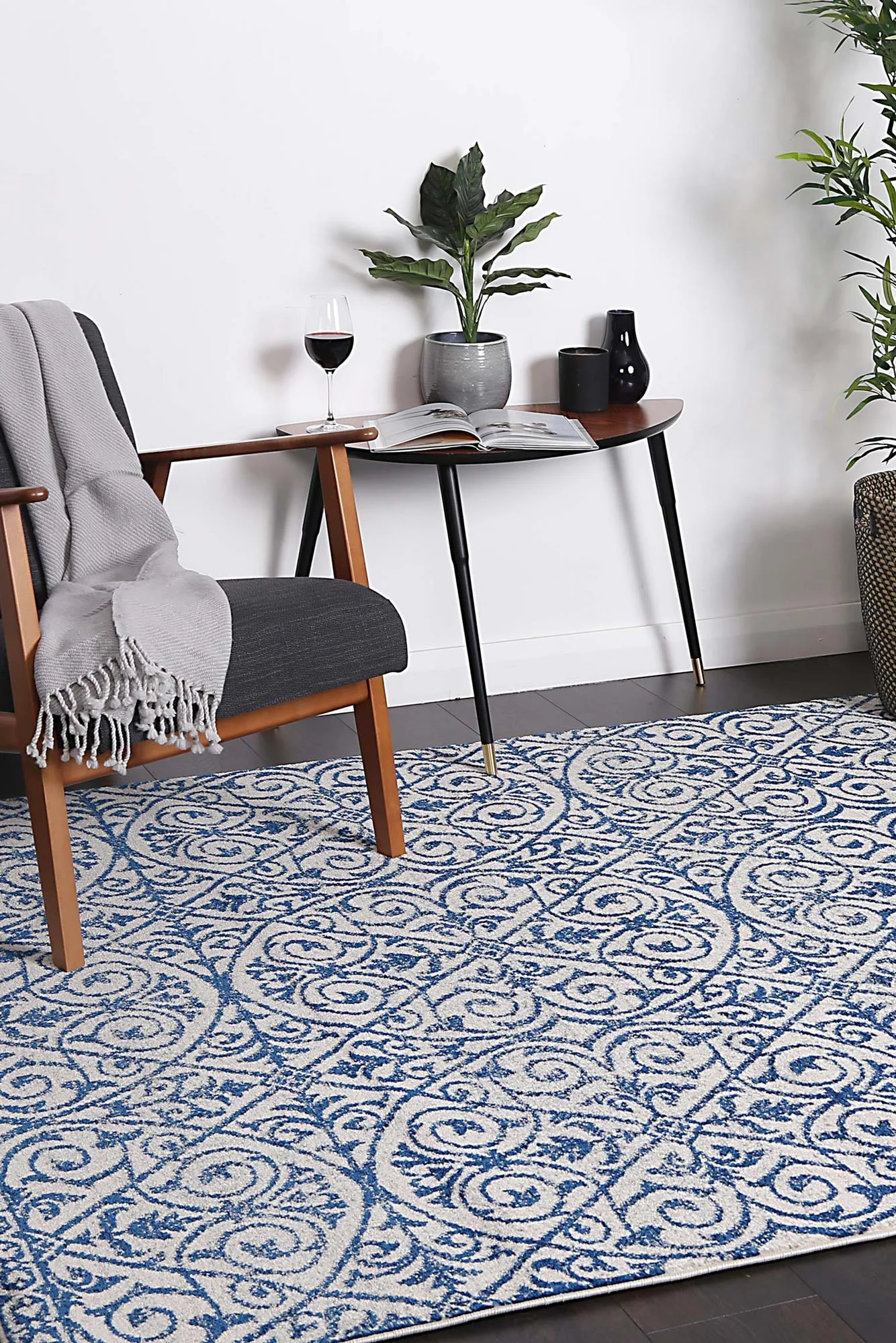 Delicate Katherine Blue & Ivory Rug - Image 7
