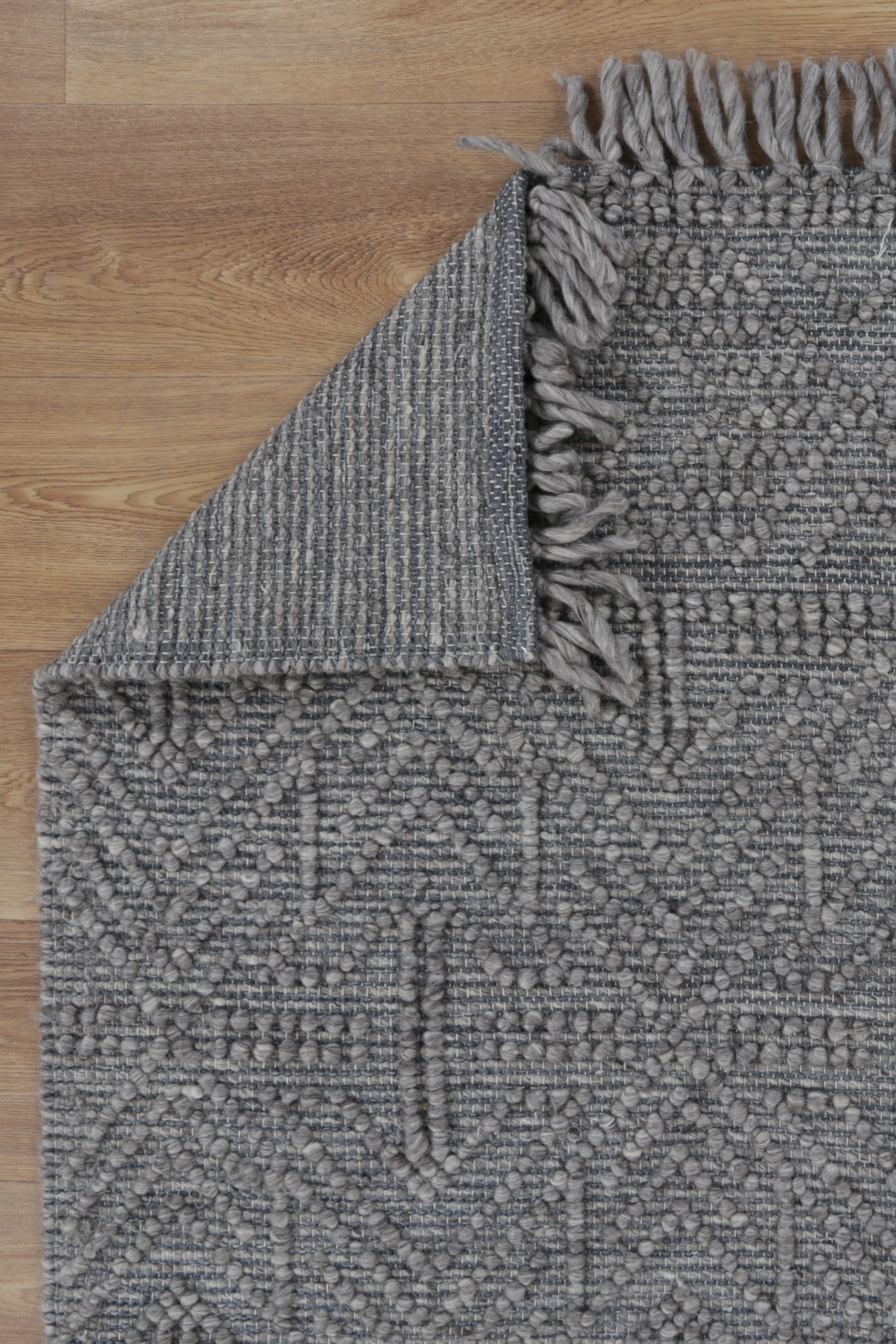 Diego Tribal Grey Multi Wool Rug - Image 4