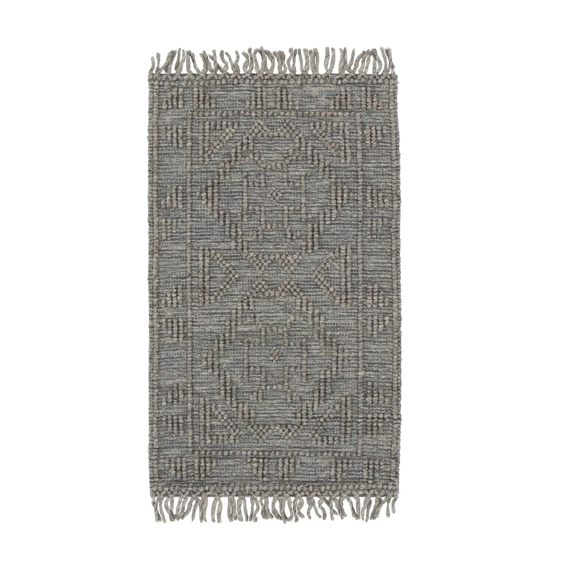 Diego Ornamental Grey Multi Wool Rug - Image 5