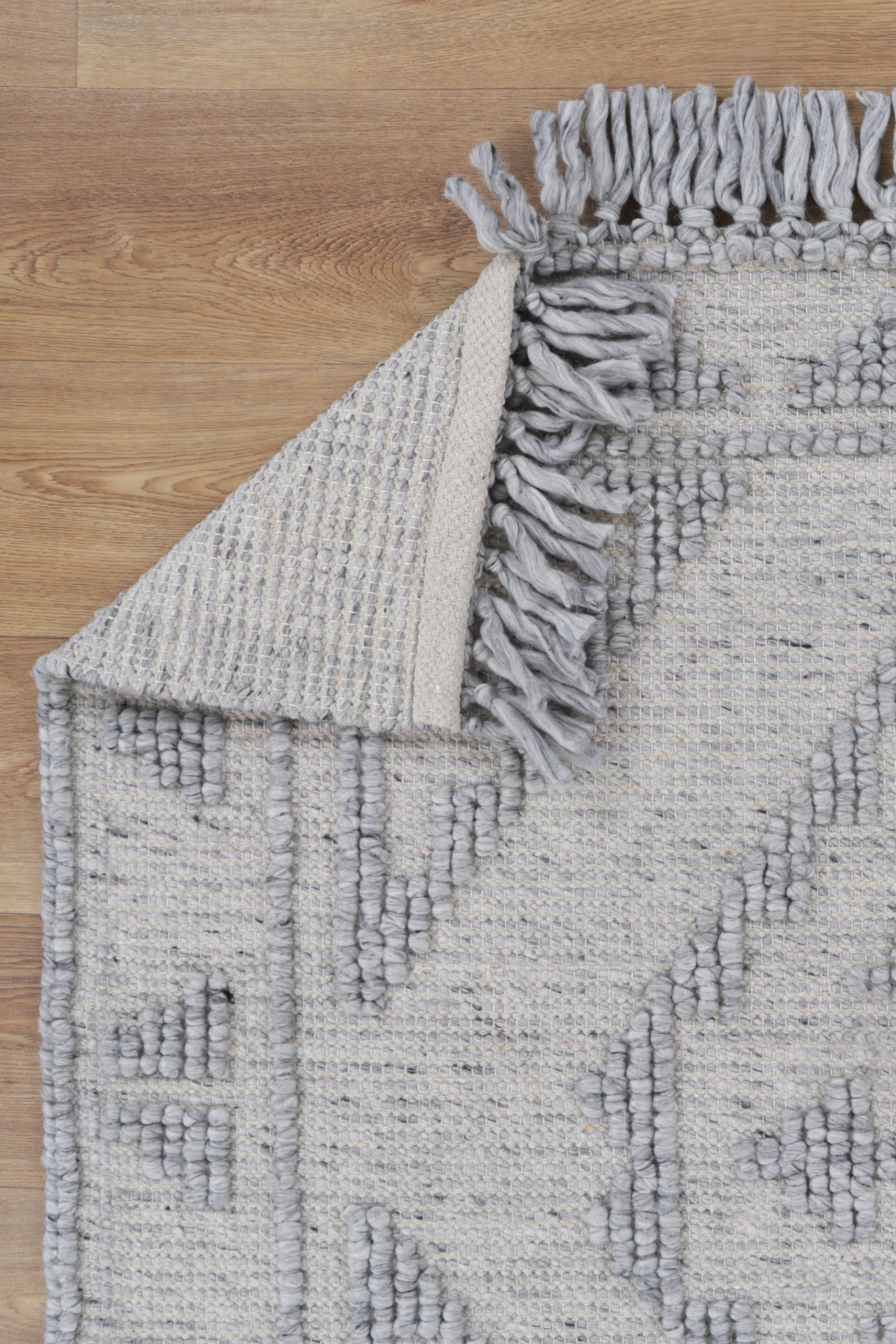 Diogo Ornamental in Light Grey Wool Rug - Image 6