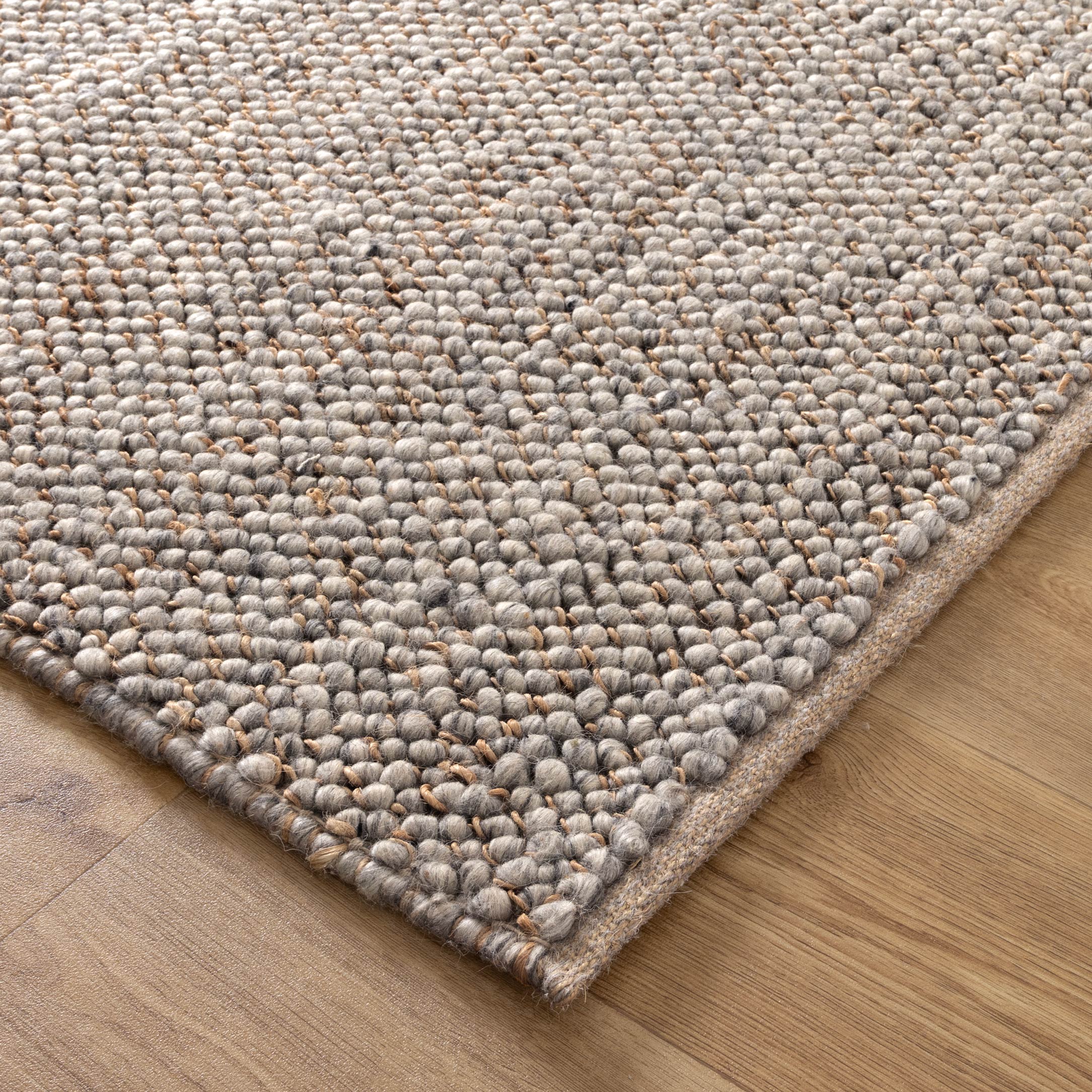 Eco Weave Grey Jute and Wool Rug - Image 2