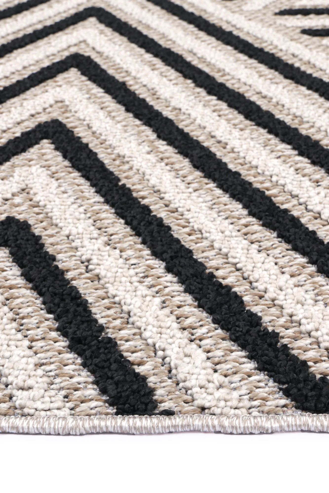 Global Hawk Geometric Beige Indoor / Outdoor Rug - Image 3
