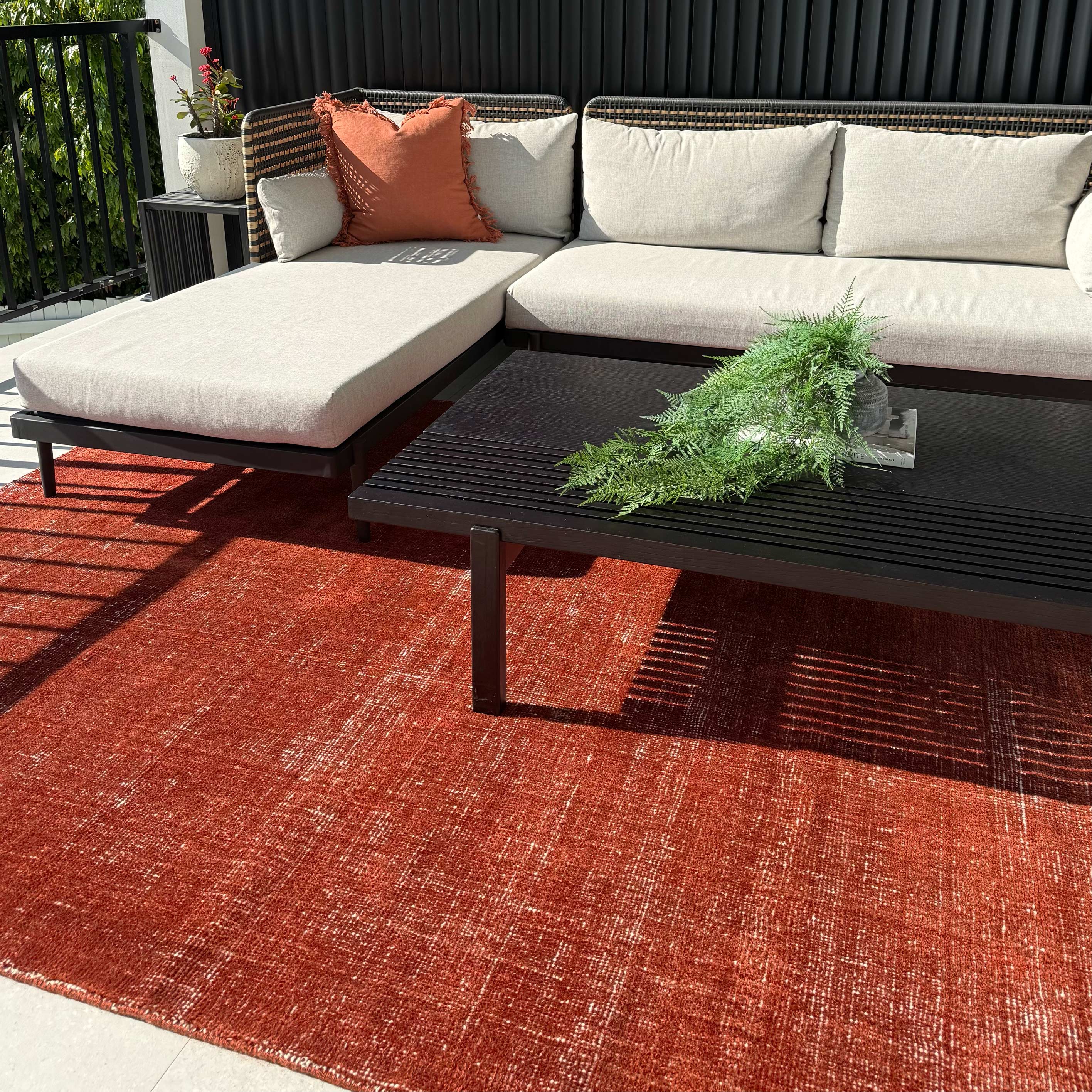 Harbour Burnt Terracotta Indoor Outdoor Rug - Image 7