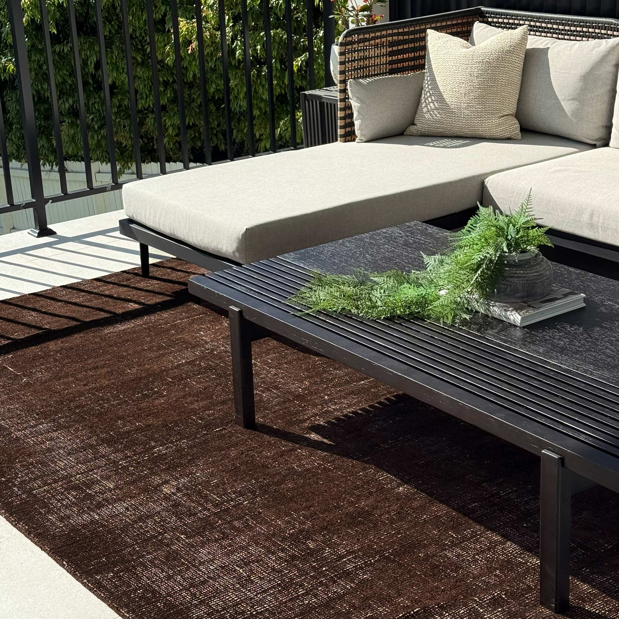 Harbour Chocolate Brown Indoor Outdoor Rug - Image 7