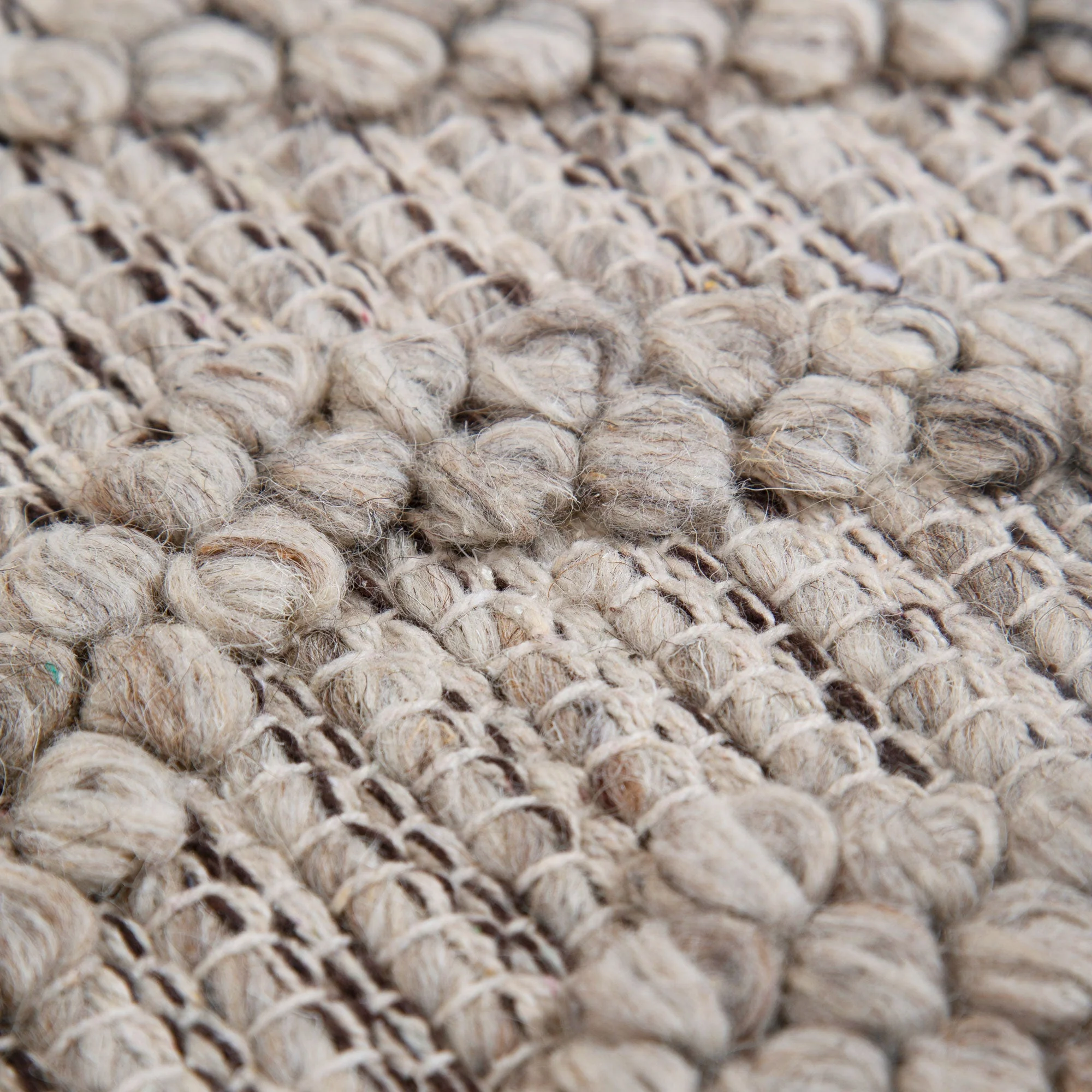 Himalaya Lattice Tribal Ash Wool Rug - Image 3