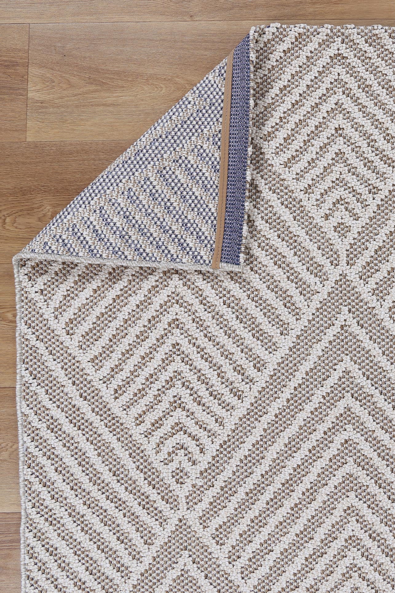 Lata Onika Geometric Beige Flatweave Rug - Image 3