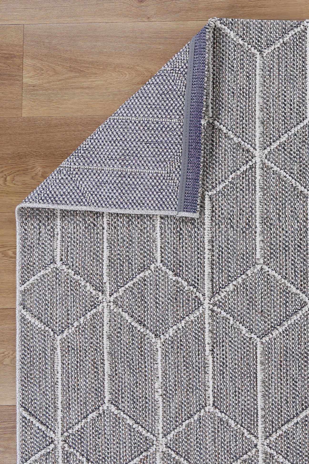 Lata Sikua Geometric Grey Flatweave Rug - Image 3