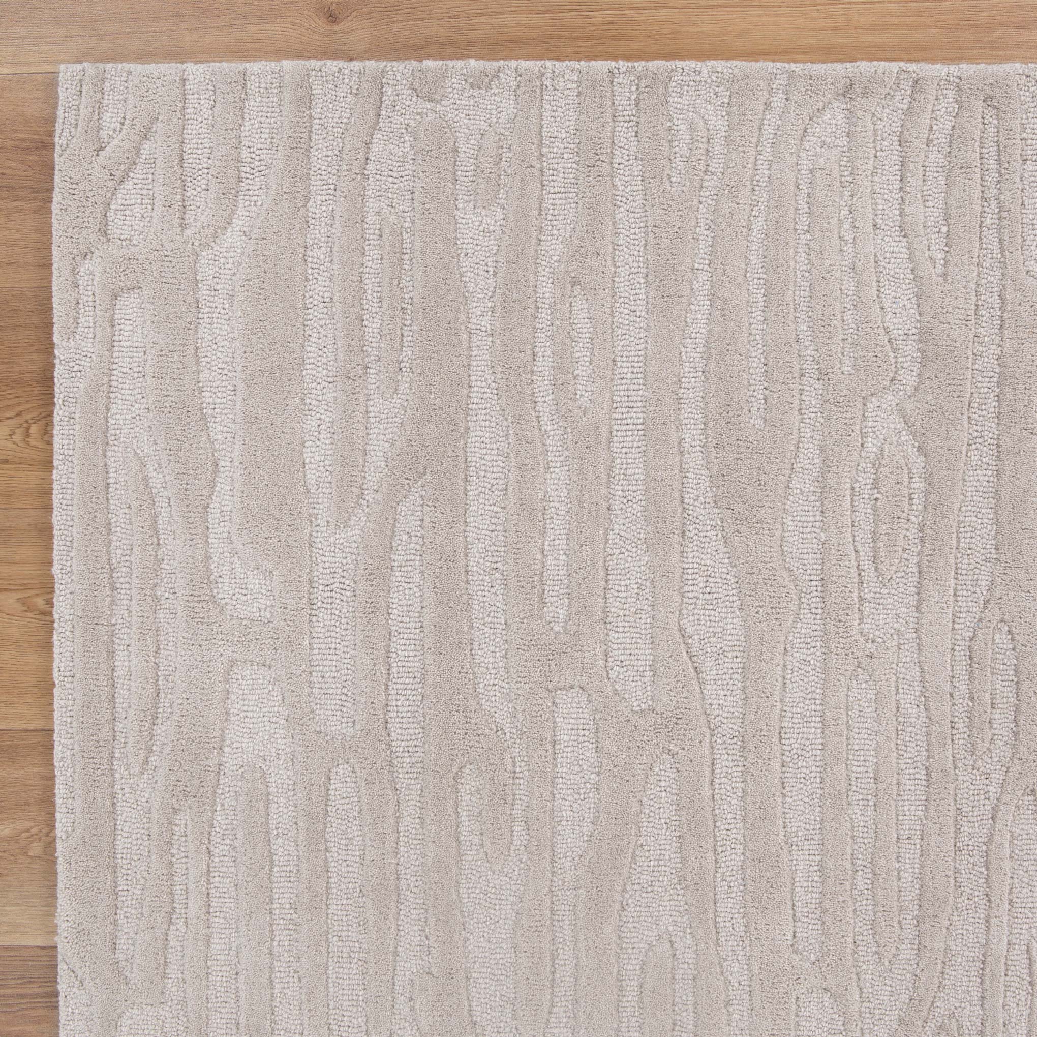 Les Nomades Sandstorm in Beige Wool Rug - Image 2