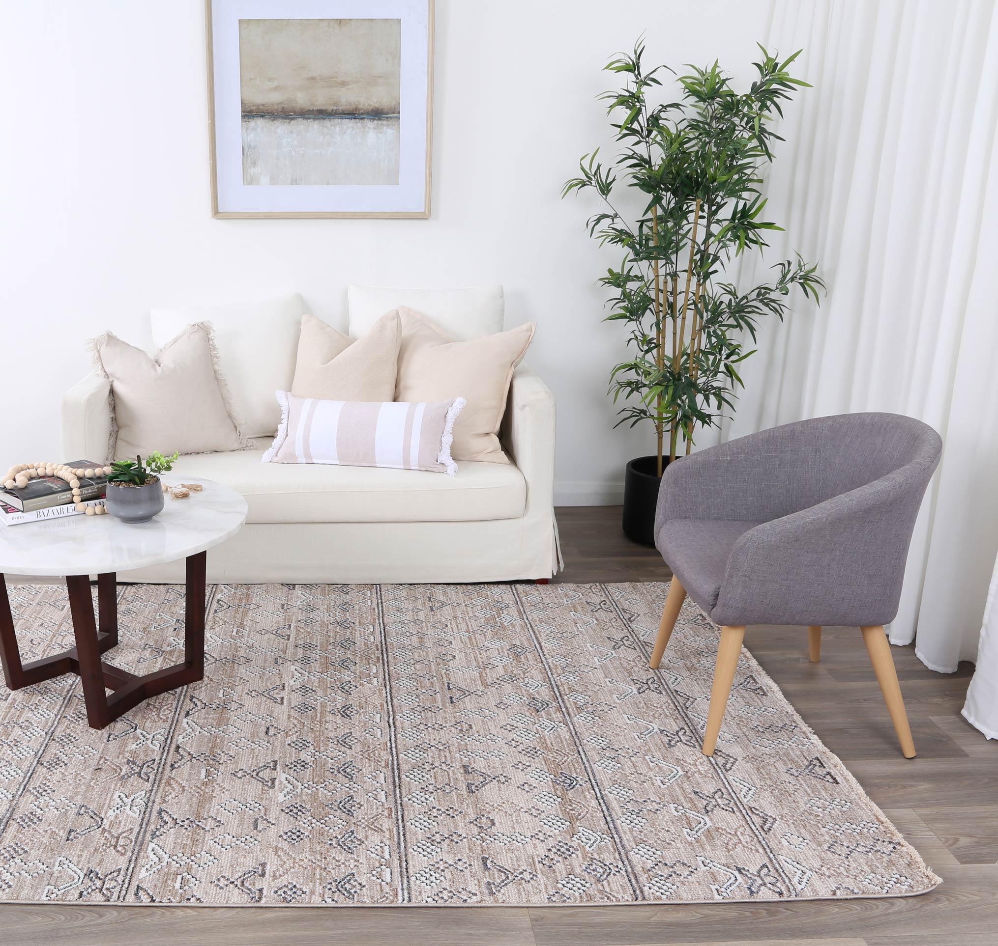 Maryland Sivas Ash Tribal Soft Rug - Image 2