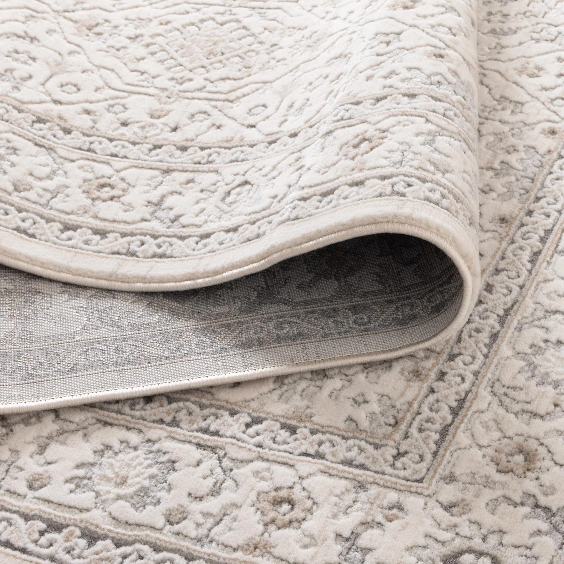 Maya Traditional Border Cream and Beige Rug - Image 3
