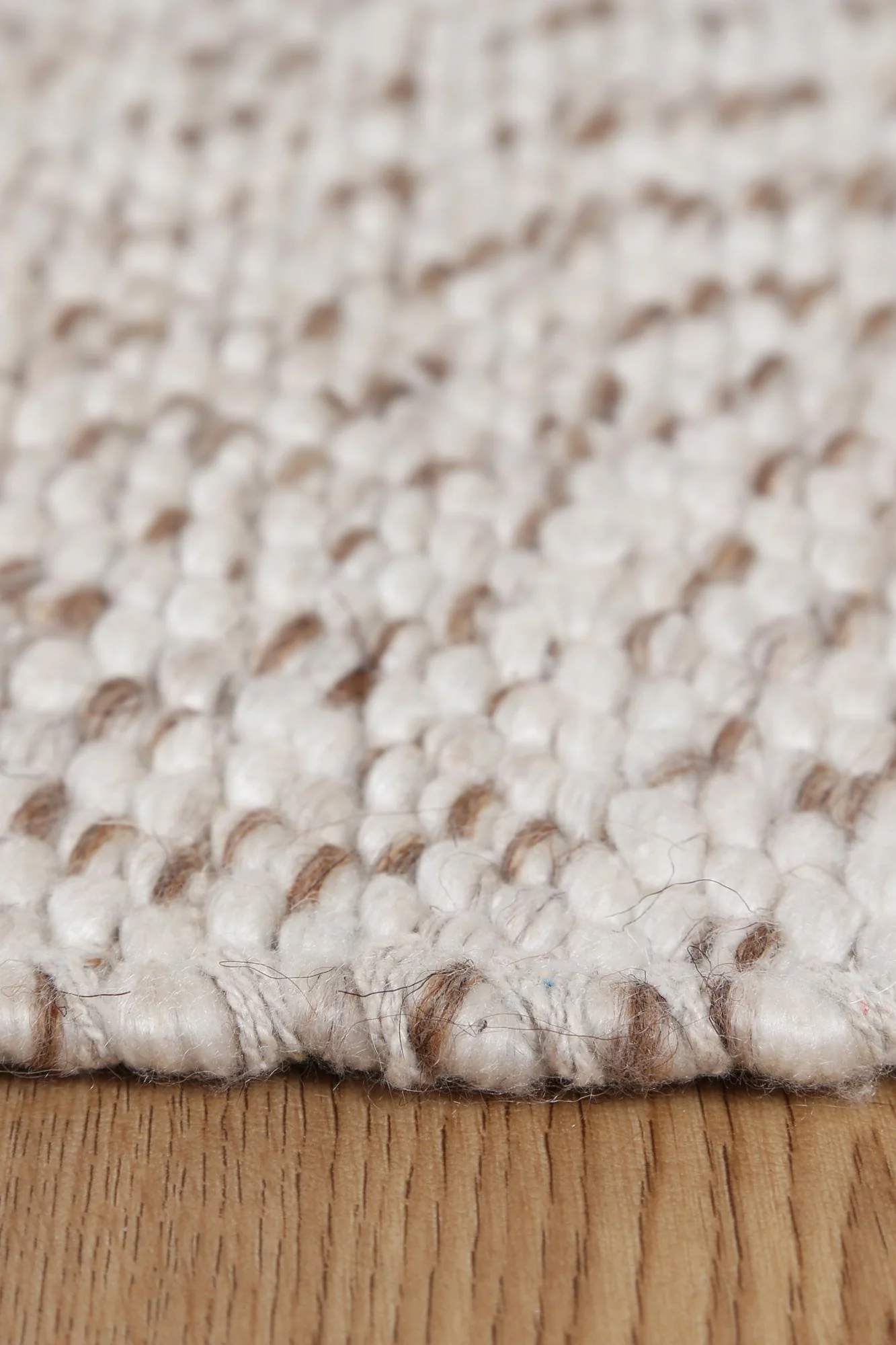 Merkala Contemporary Beige Wool Rug - Image 4