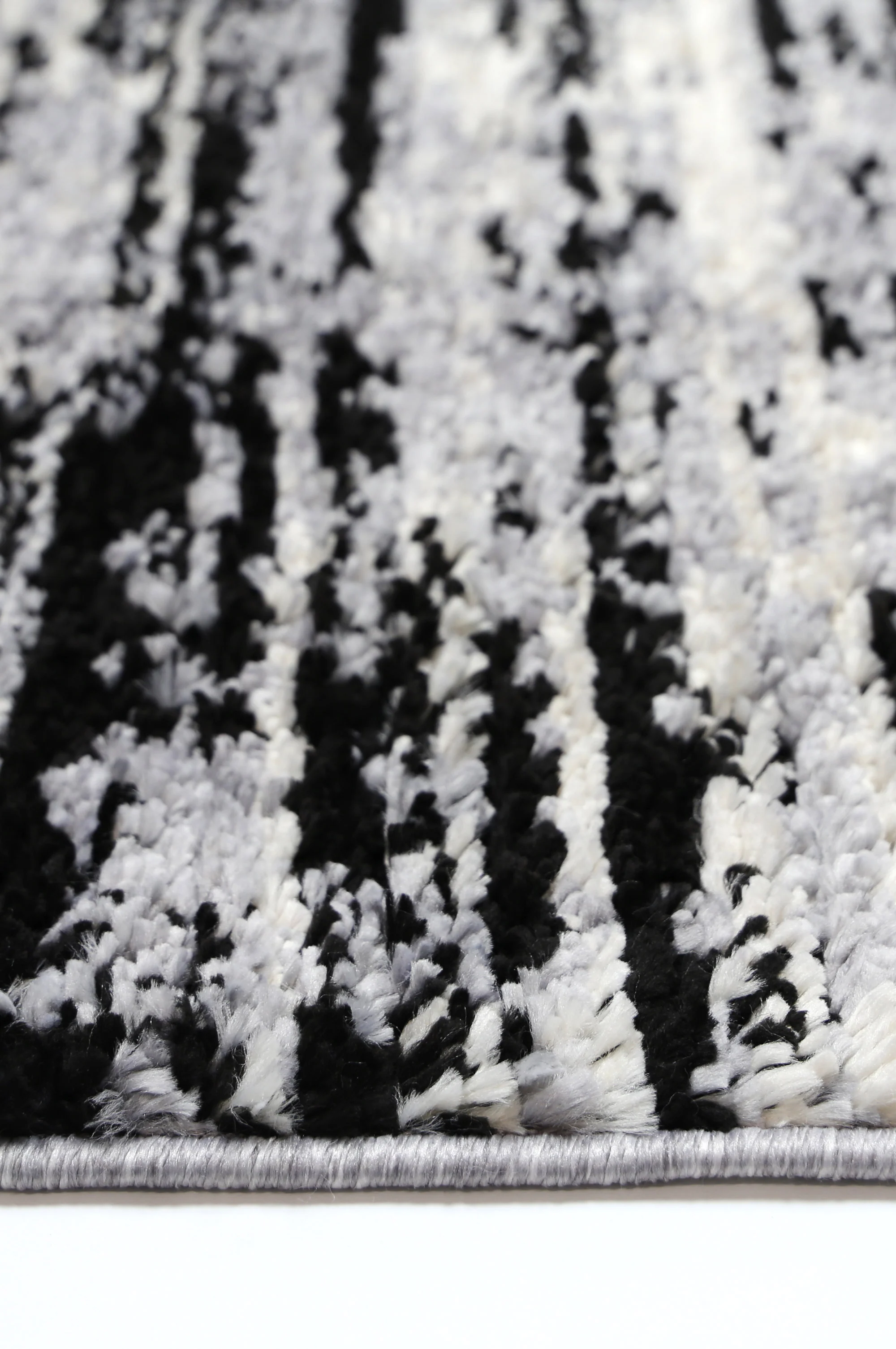 Micha Raw Abstract Grey Rug - Image 3