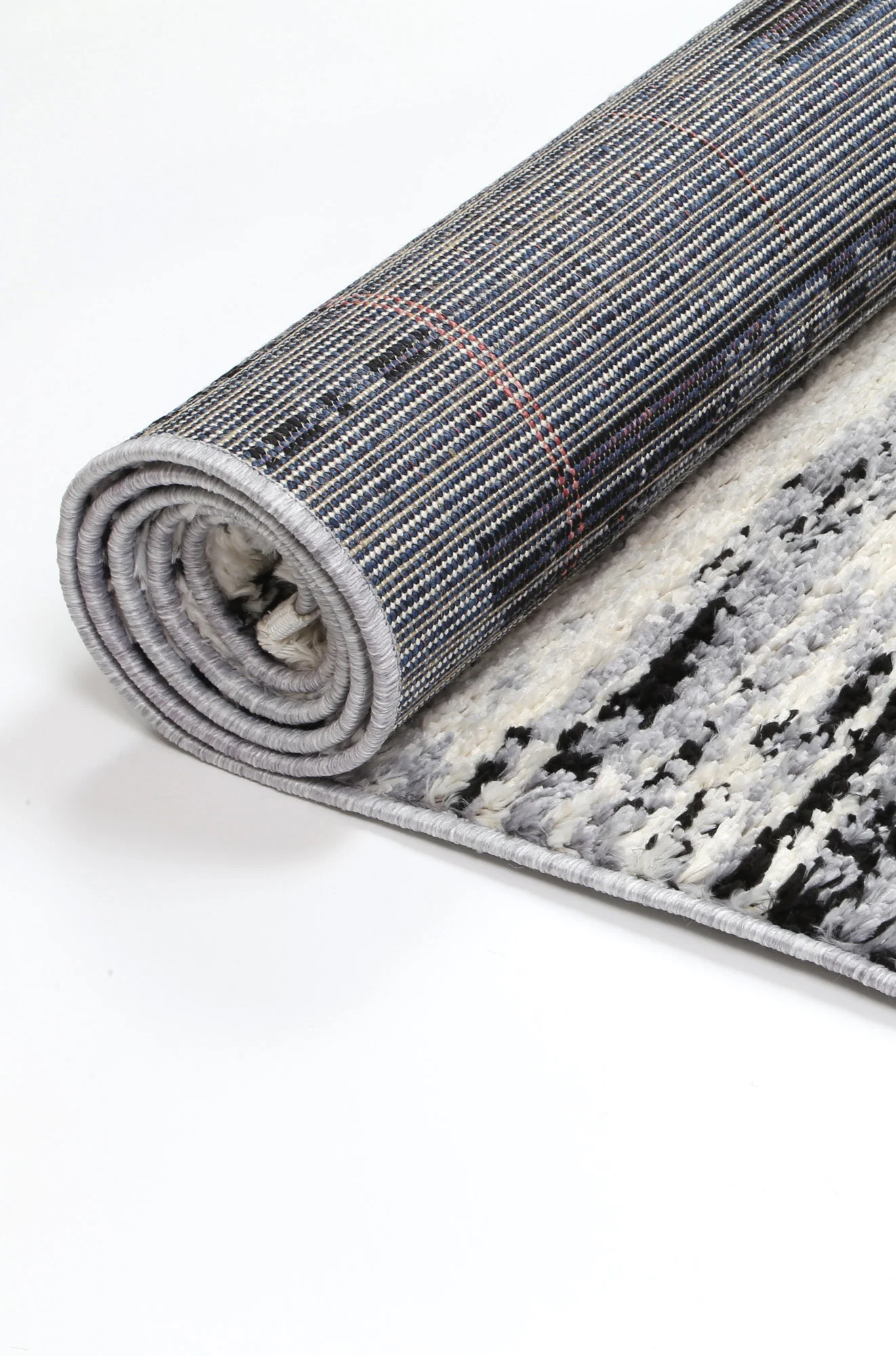 Micha Raw Abstract Grey Rug - Image 5