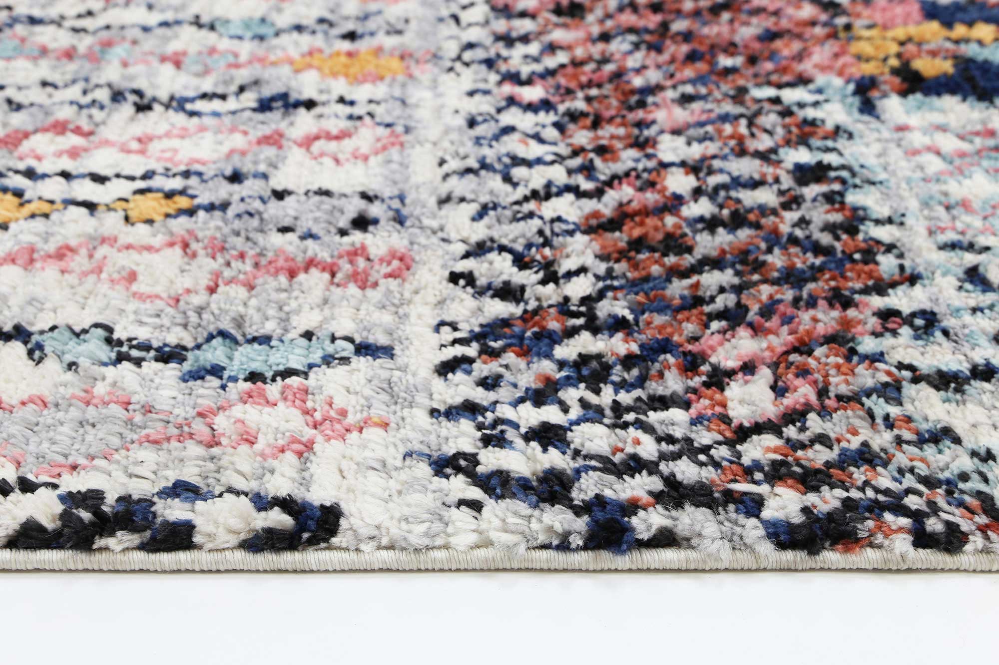 Boho Moroccan Fes Contemporary Pink & Multi Rug - Image 3