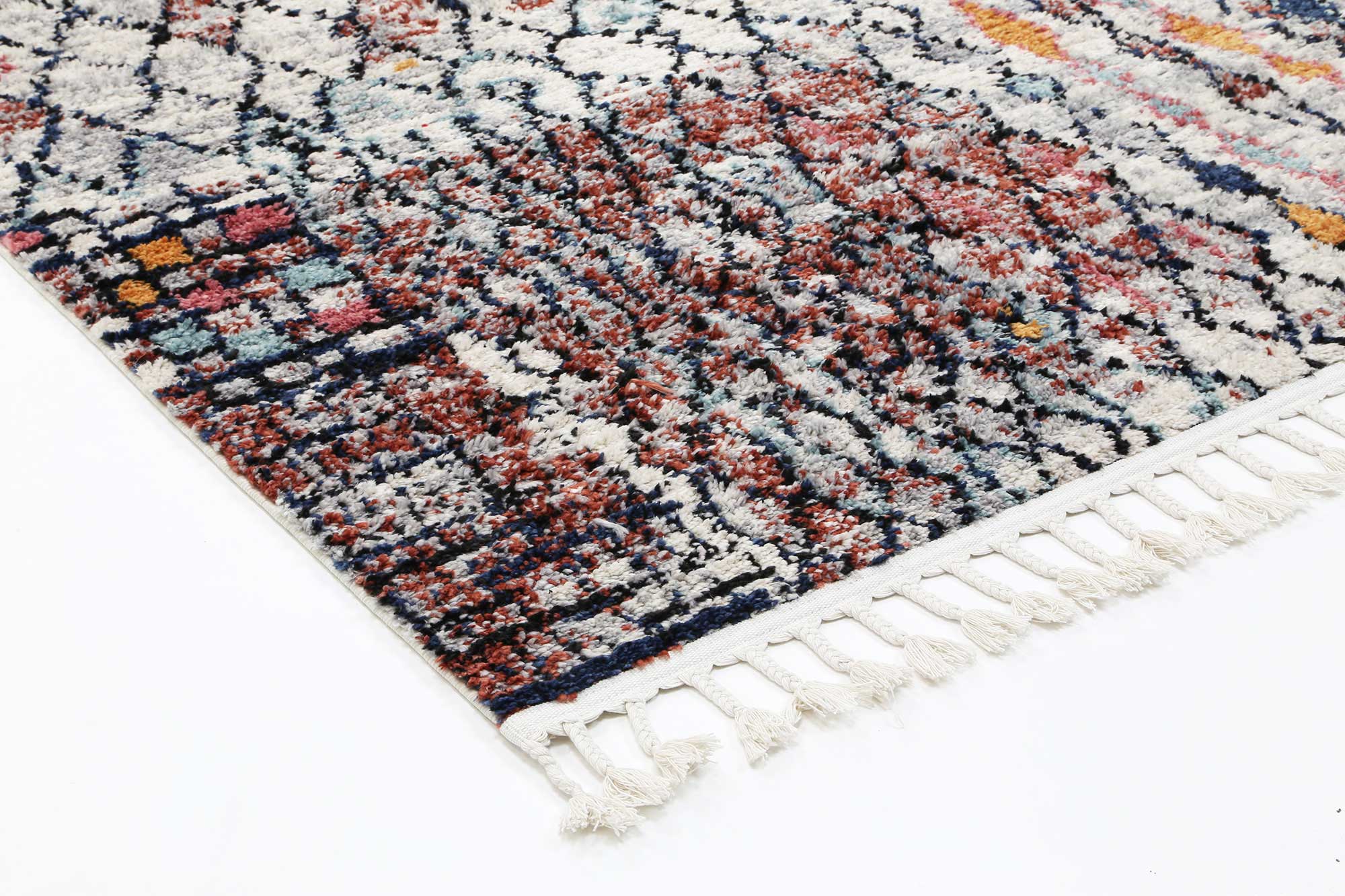 Boho Moroccan Fes Contemporary Pink & Multi Rug - Image 4