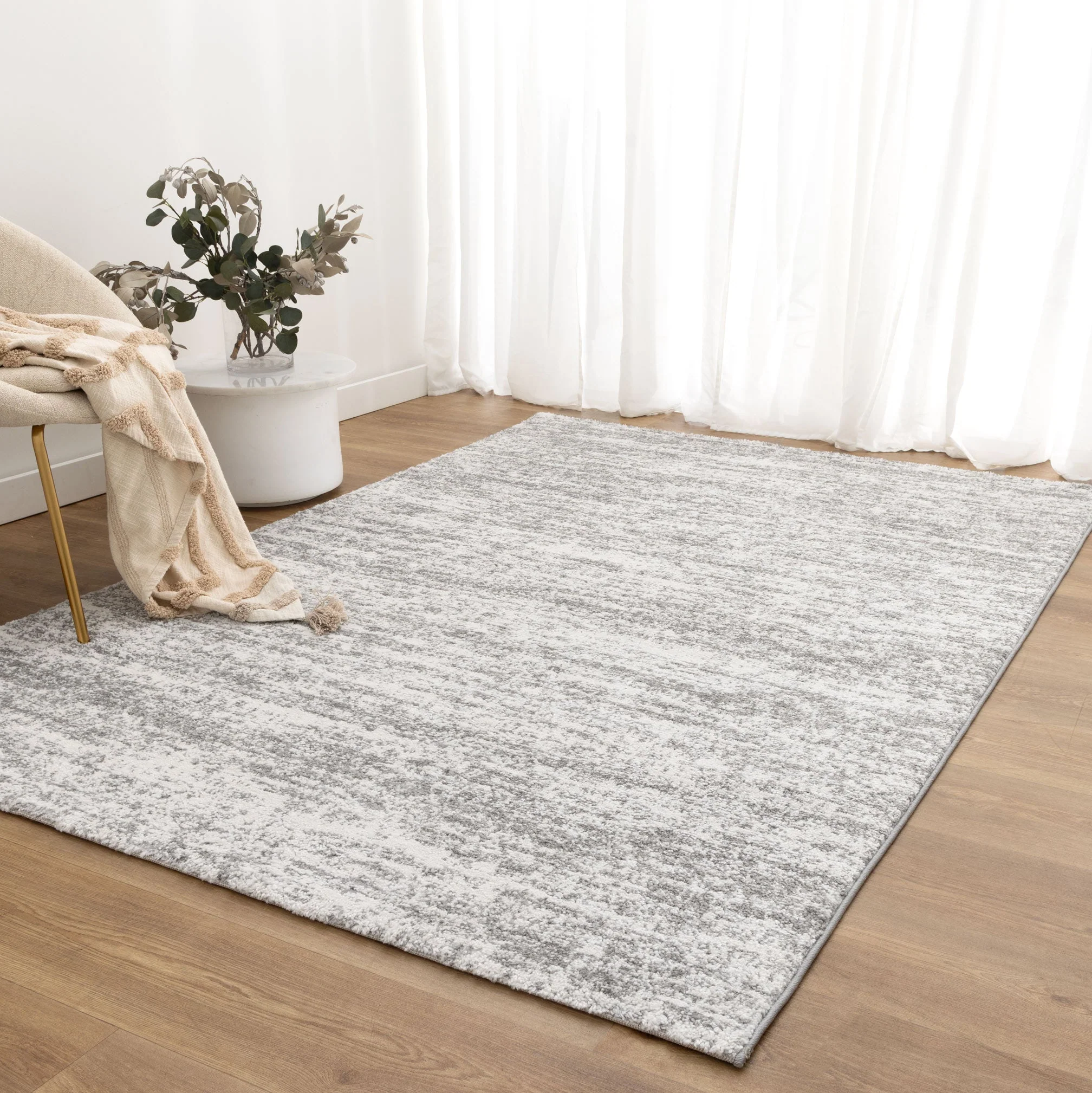 Nola Canvas Abstract Grey Rug - Image 2