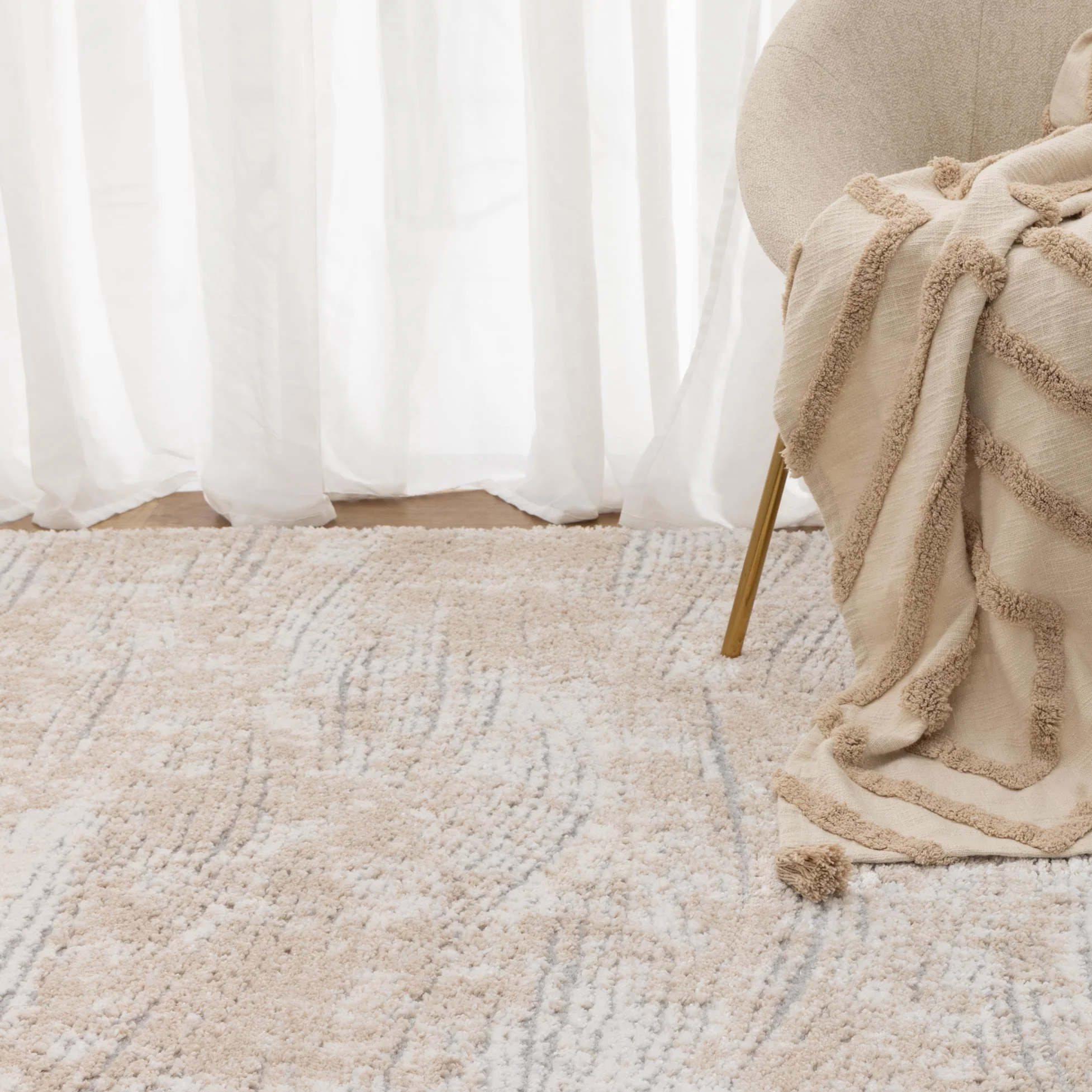 Nola Carved Beige Rug - Image 5