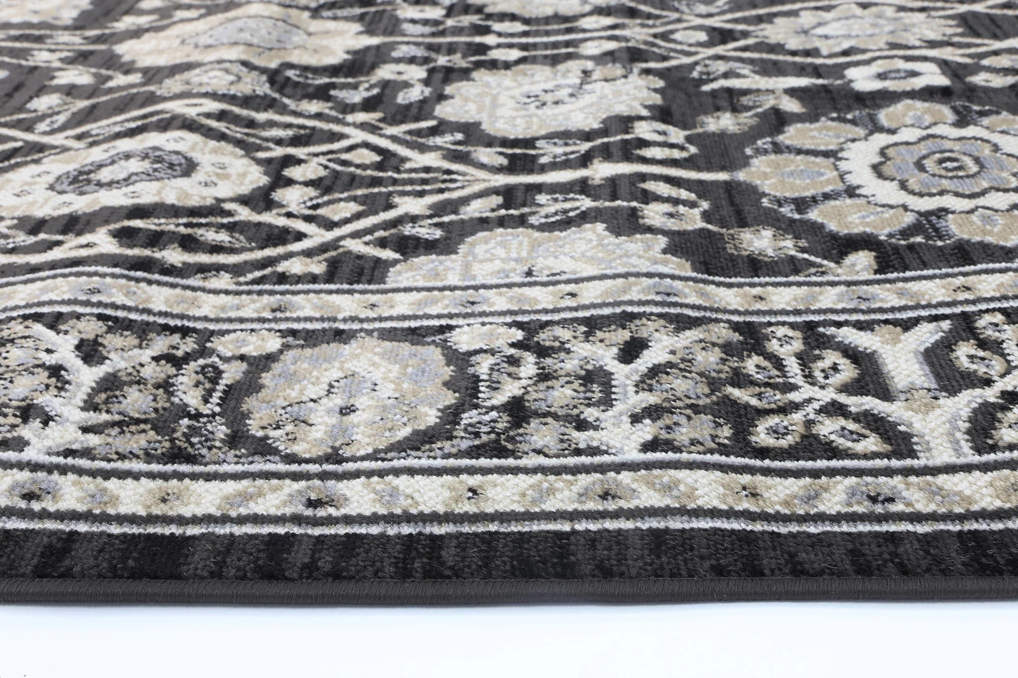 Old World Moche Traditional in Black & Grey Rug - Image 4