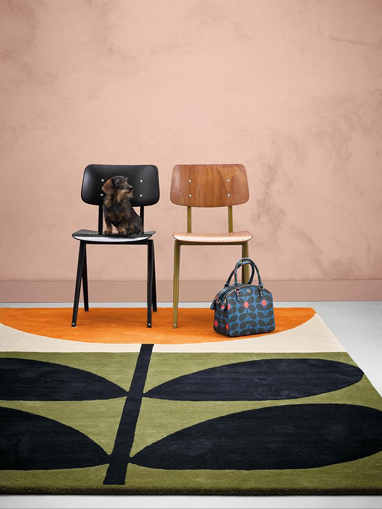 Orla Kiely Black Stem Rug (059803) - Image 2